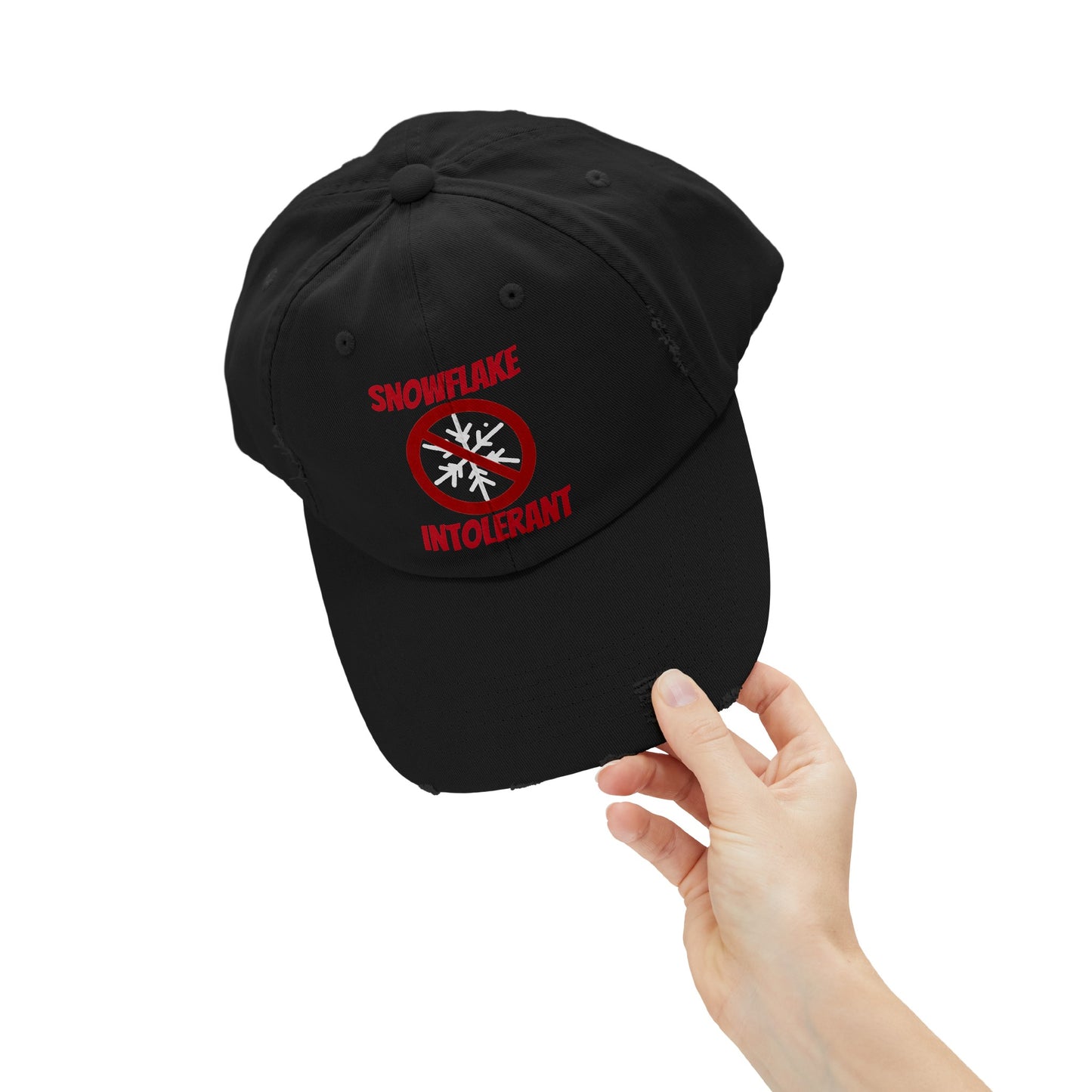 Snowflake Intolerant Unisex Distressed Cap