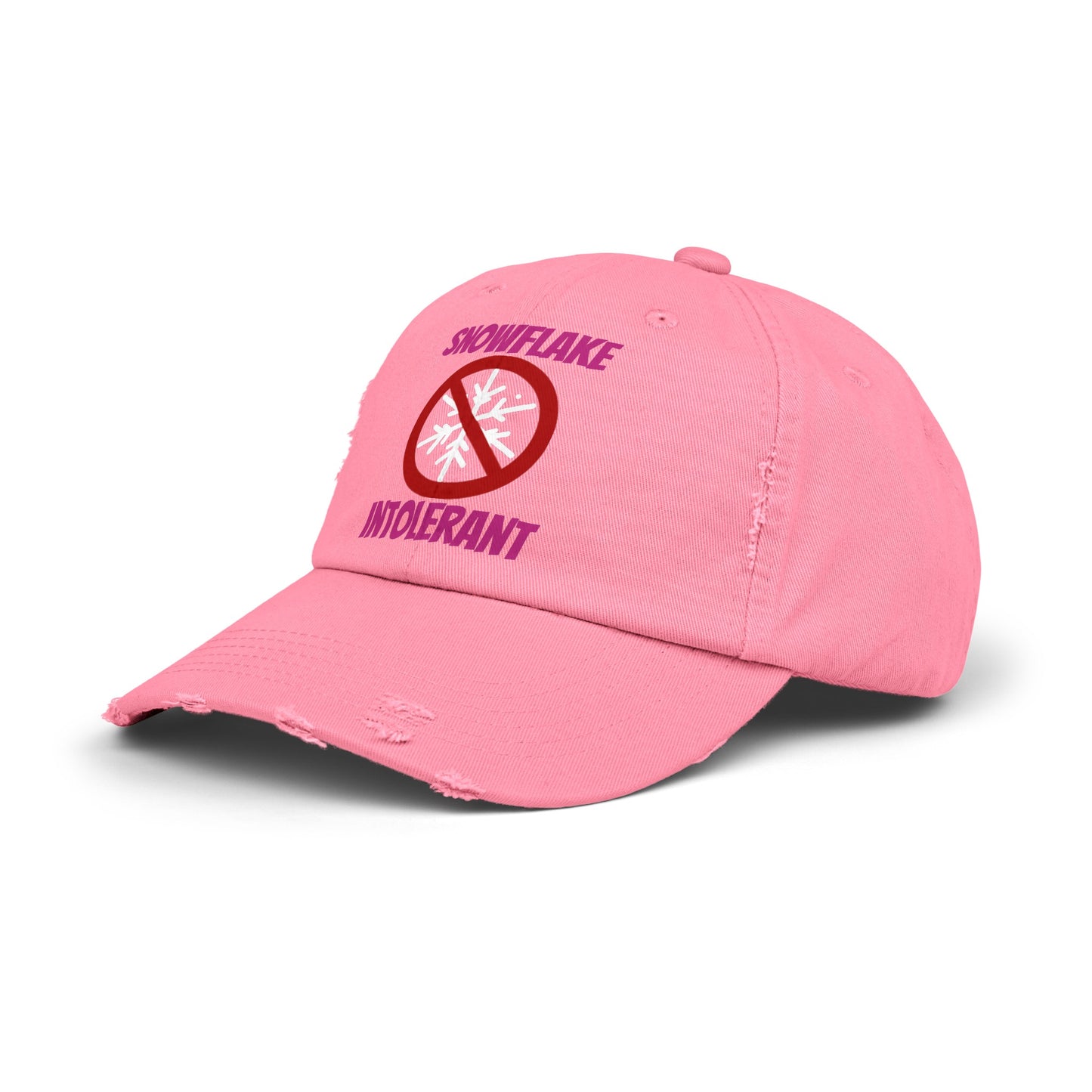 Snowflake Intolerant Unisex Distressed Cap