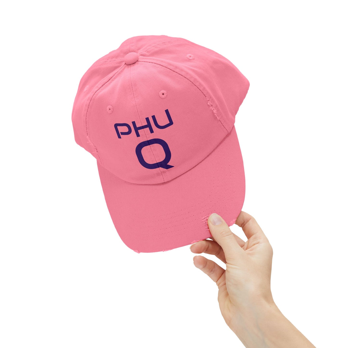 PHU Q Unisex Distressed Cap