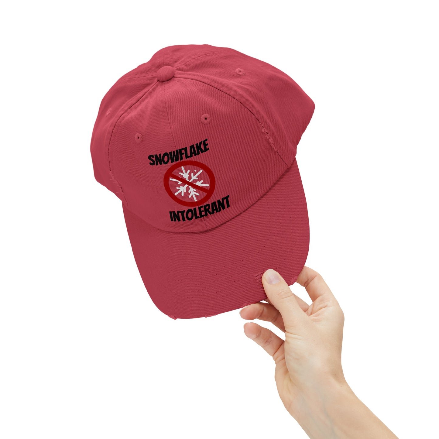 Snowflake Intolerant Unisex Distressed Cap