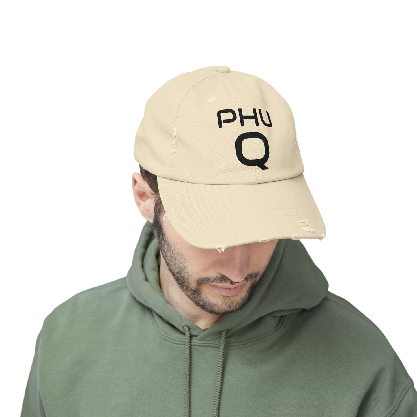 PHU Q Unisex Distressed Cap