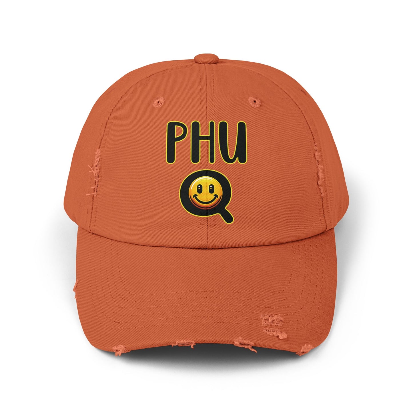 PHU Q Smiling Unisex Distressed Cap
