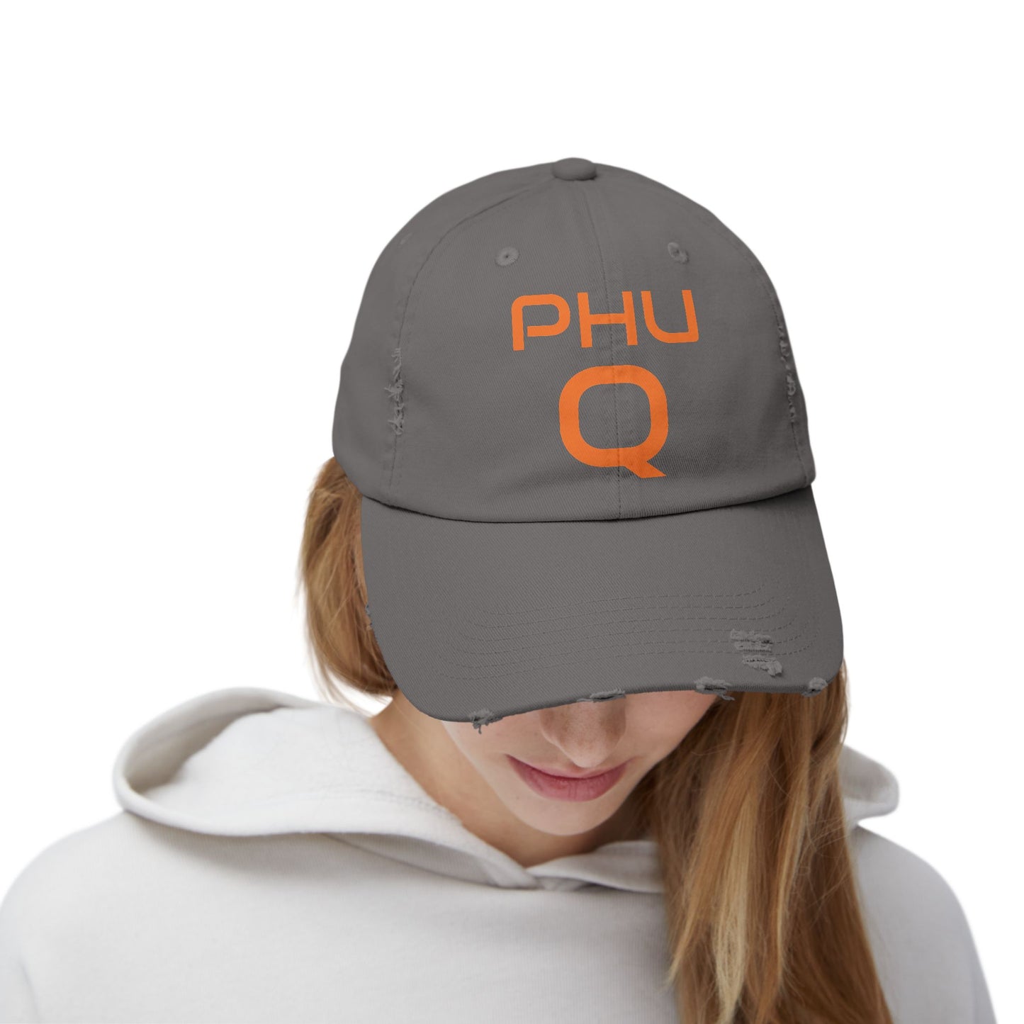 PHU Q Unisex Distressed Cap