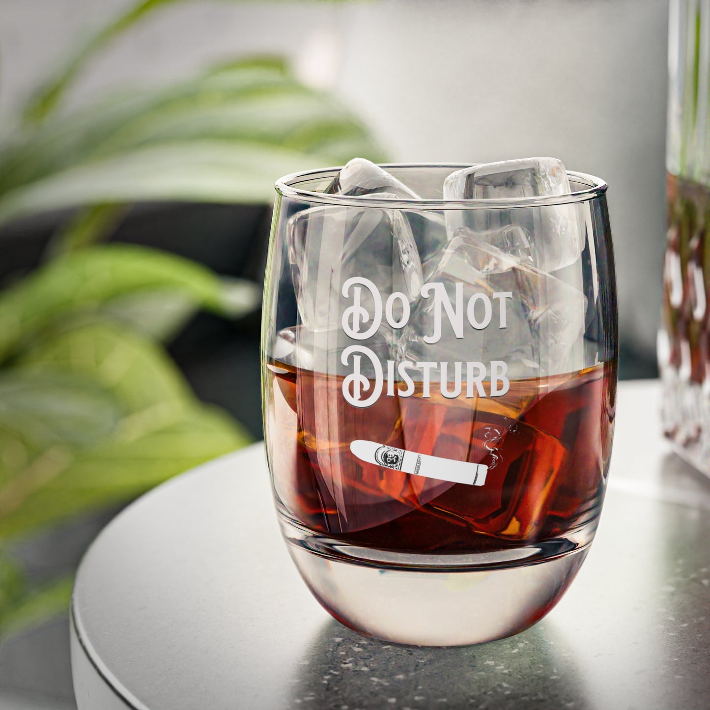 Do Not Disturb" Cigar Whiskey Glass - Perfect Gift for Cigar Lovers | 6oz Barware