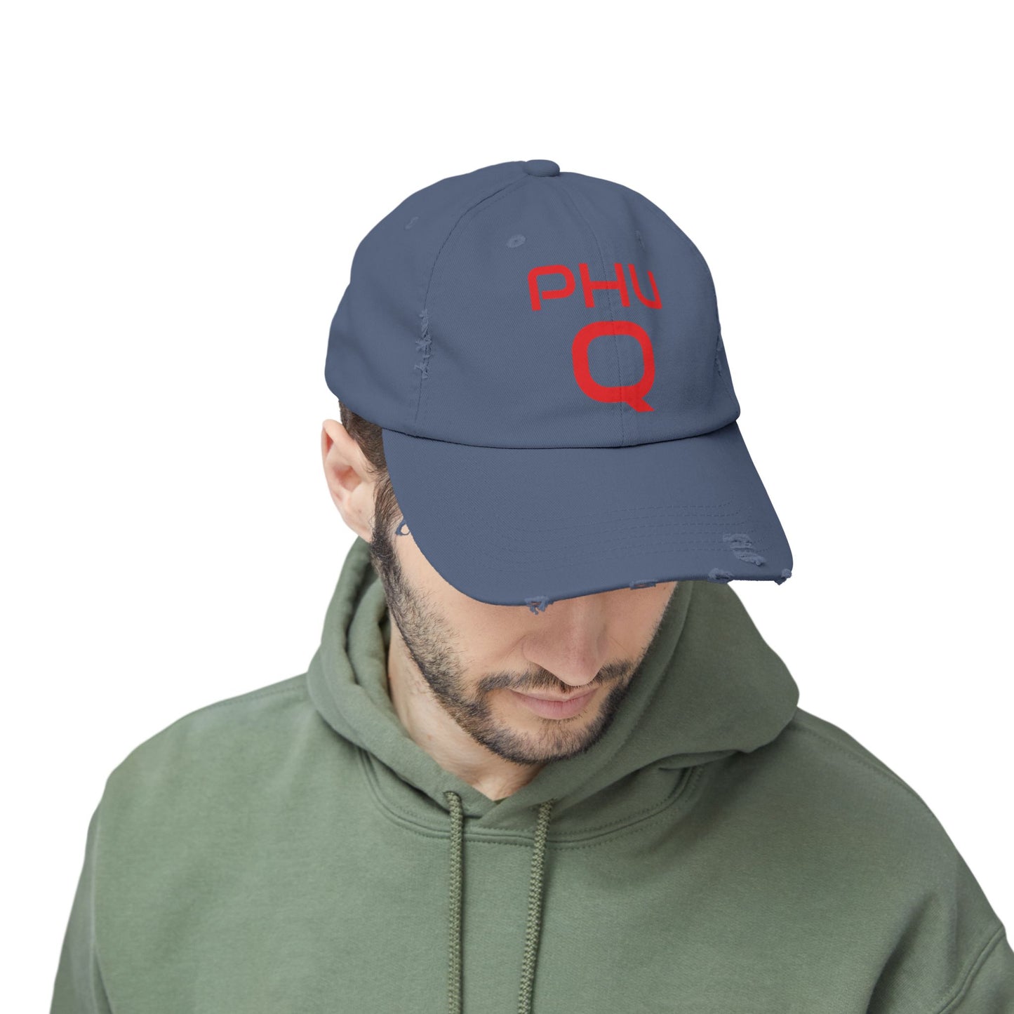 PHU Q Unisex Distressed Cap