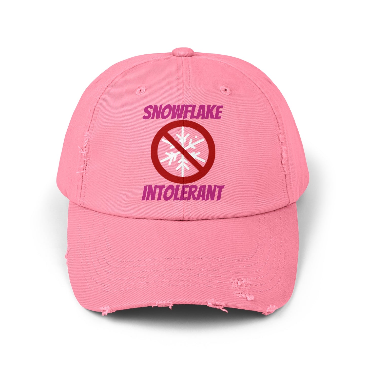 Snowflake Intolerant Unisex Distressed Cap