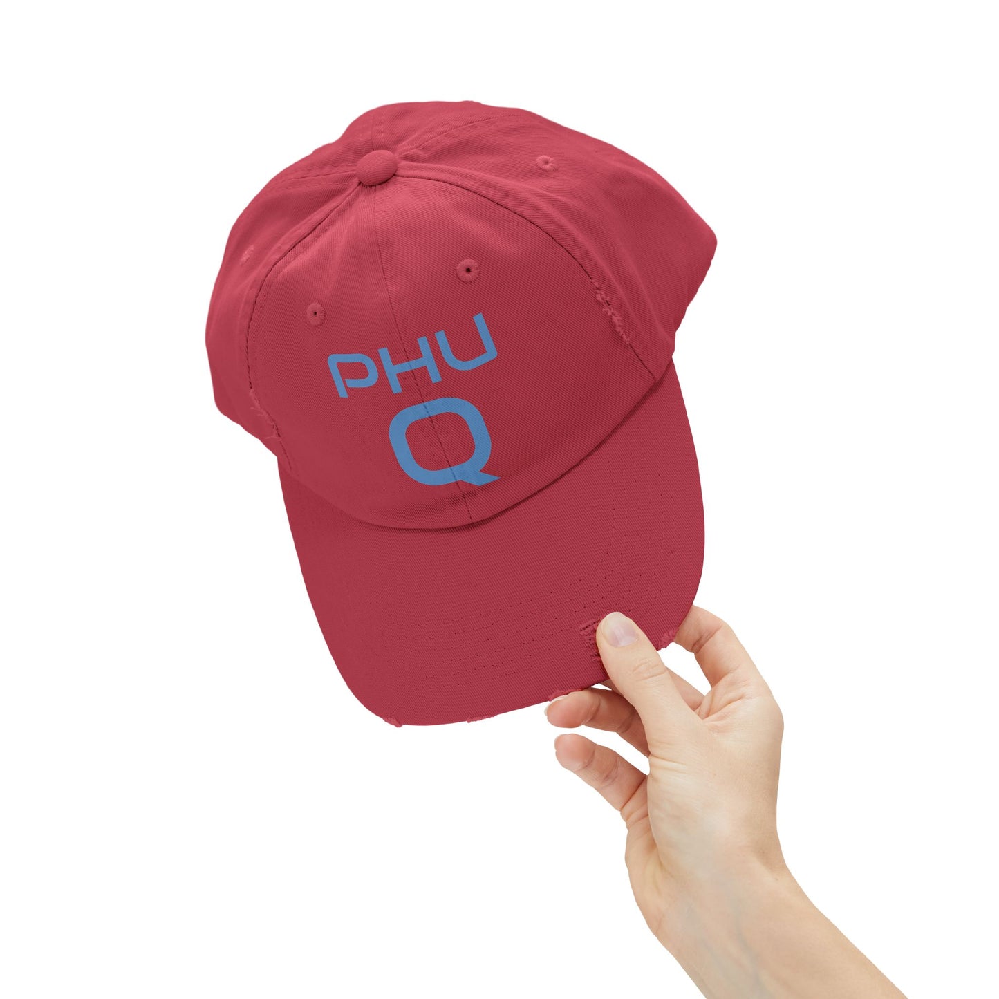 PHU Q Unisex Distressed Cap