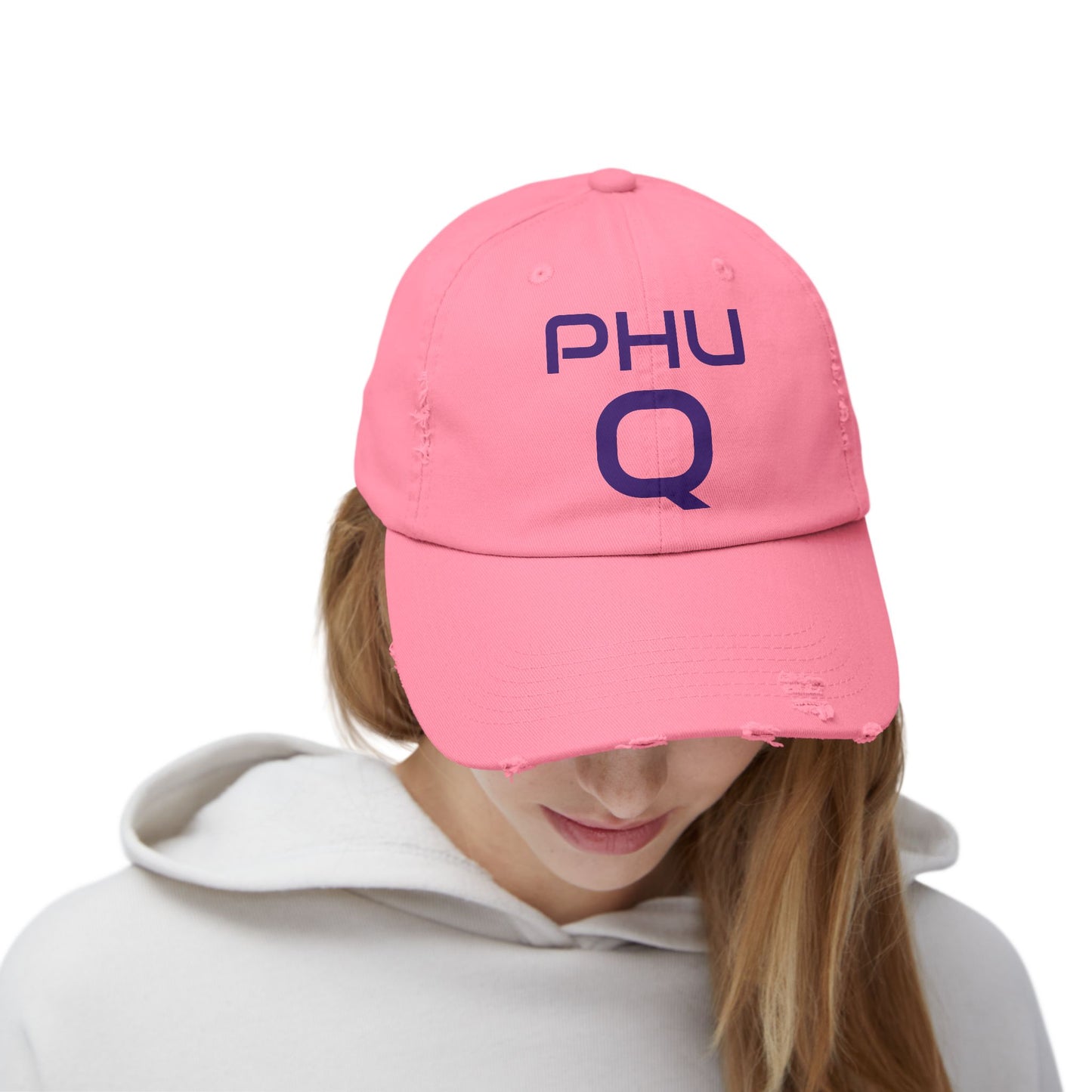 PHU Q Unisex Distressed Cap