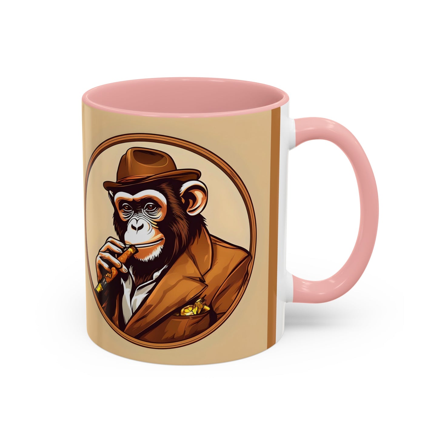 Cigar Monkey Accent Coffee Mug, 11oz