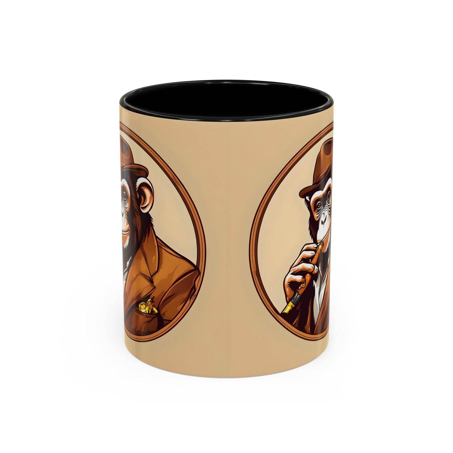 Cigar Monkey Accent Coffee Mug, 11oz