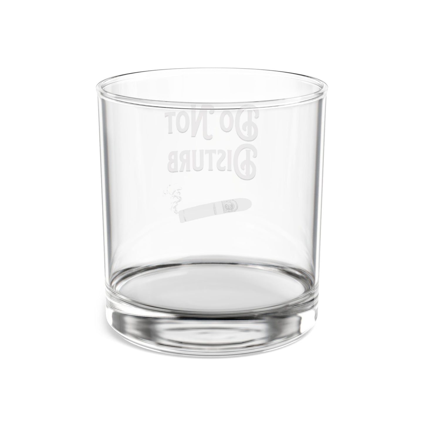 Do Not Disturb" Cigar Rocks Glass - 10oz Premium Whiskey Glass | Ideal Gift for Cigar Lovers