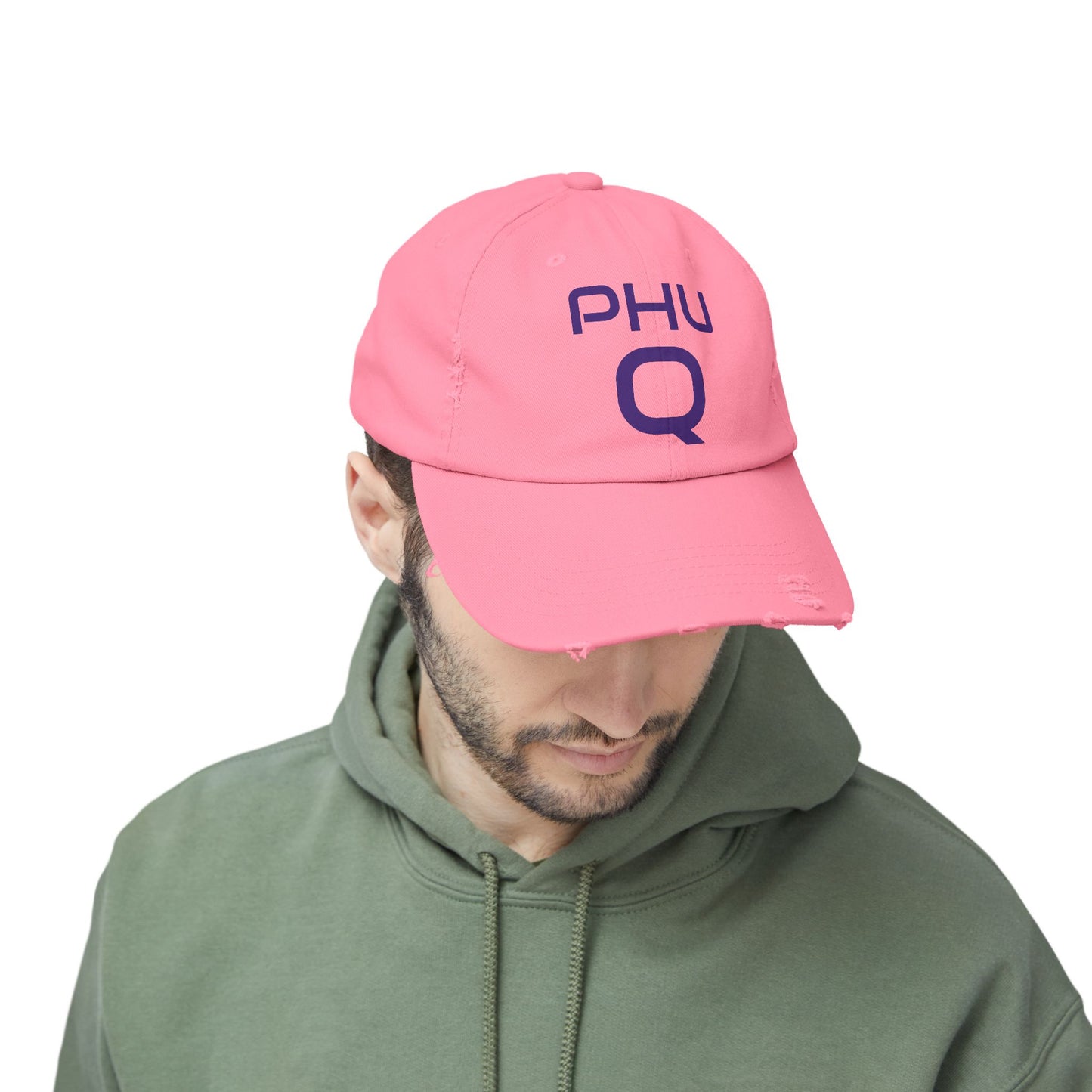 PHU Q Unisex Distressed Cap
