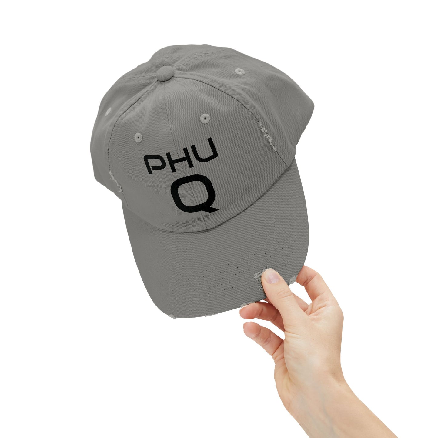 PHU Q Unisex Distressed Cap