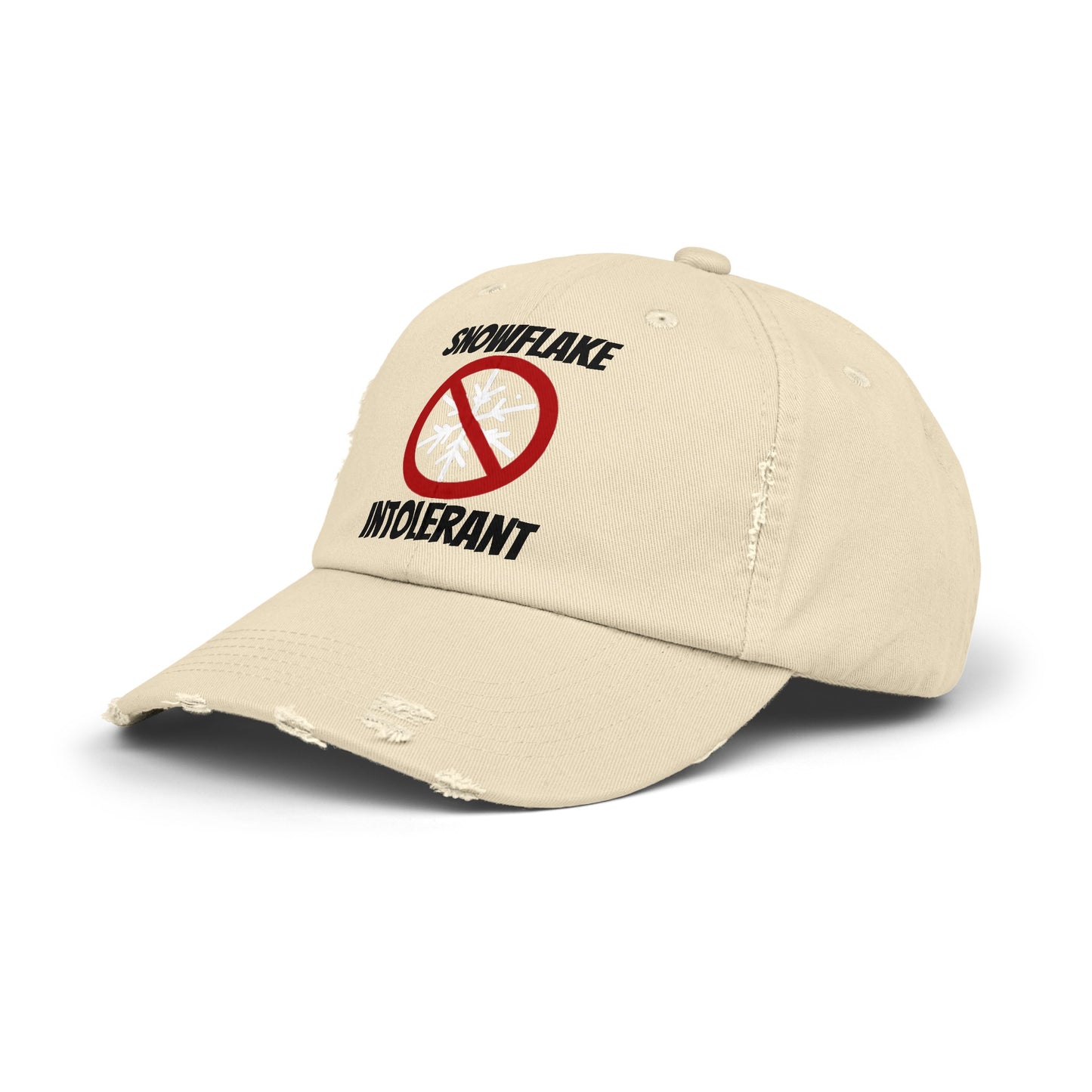 Snowflake Intolerant Unisex Distressed Cap