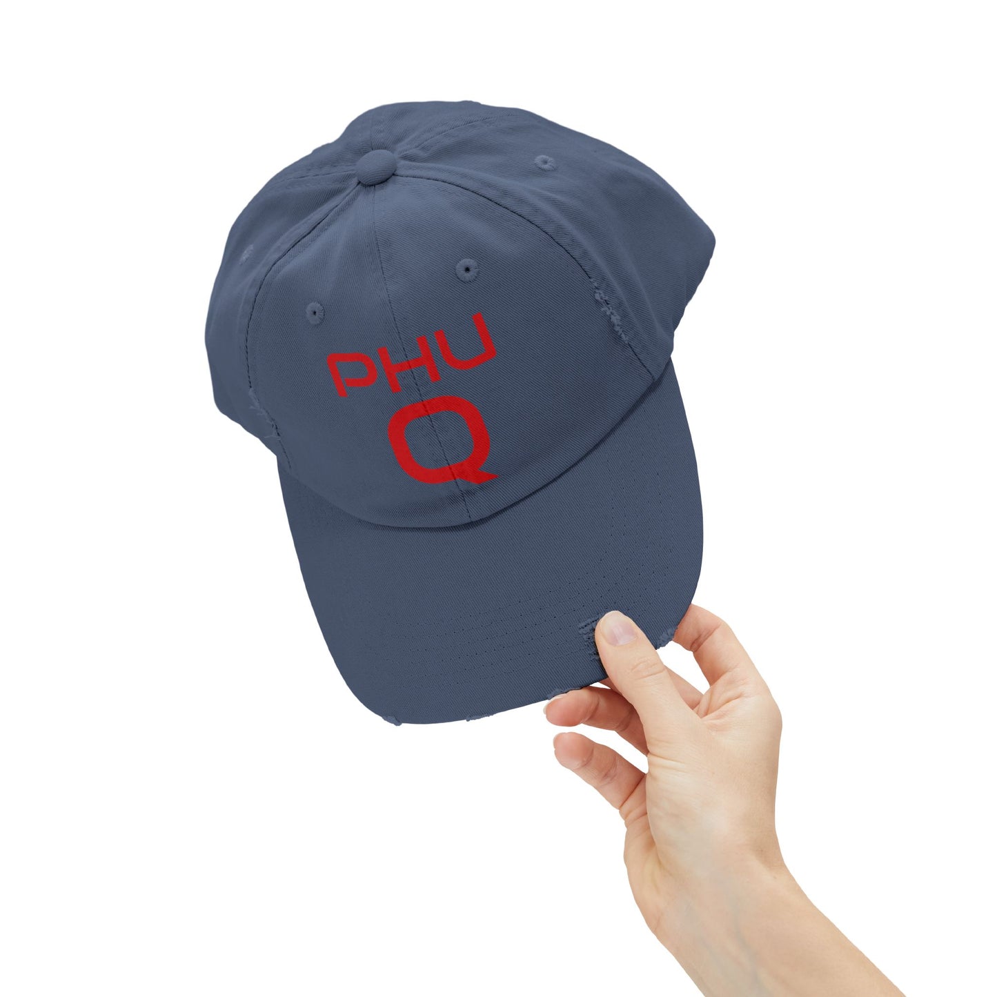 PHU Q Unisex Distressed Cap