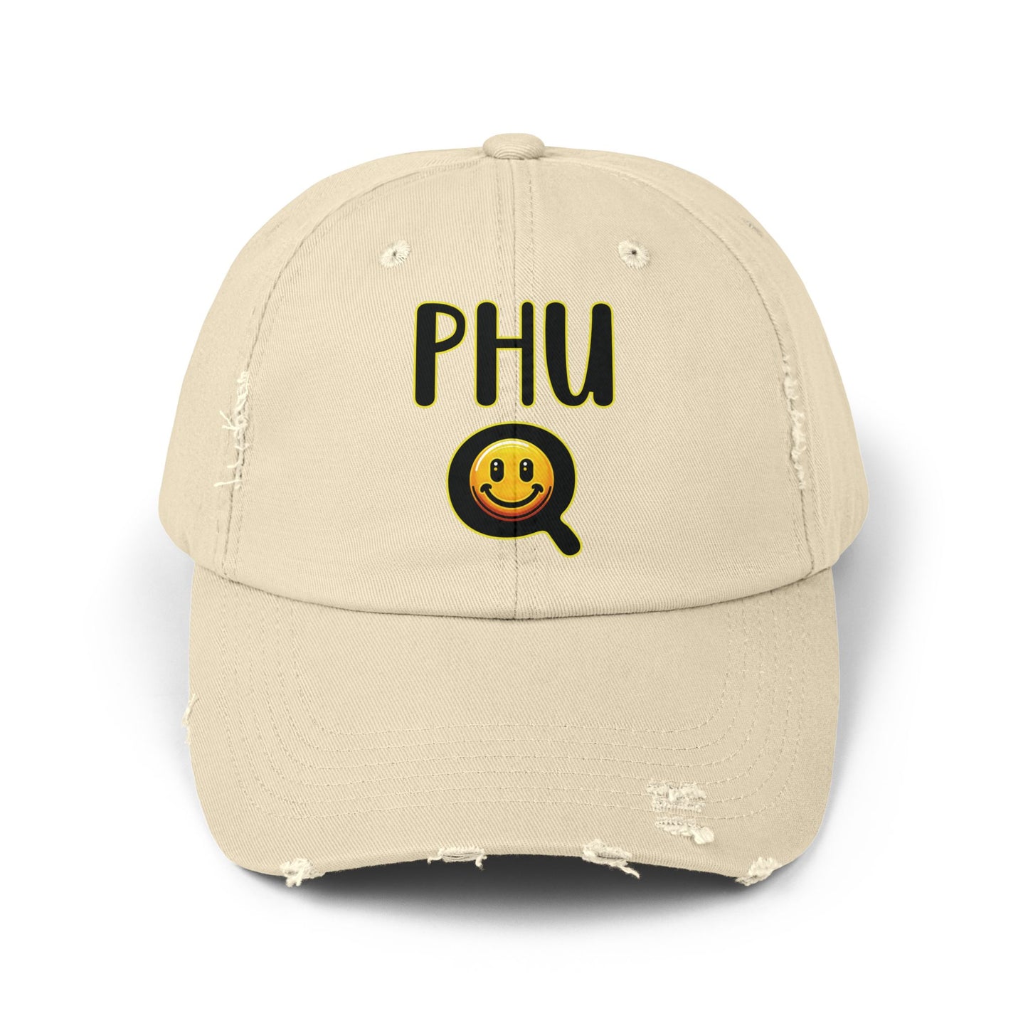 PHU Q Smiling Unisex Distressed Cap