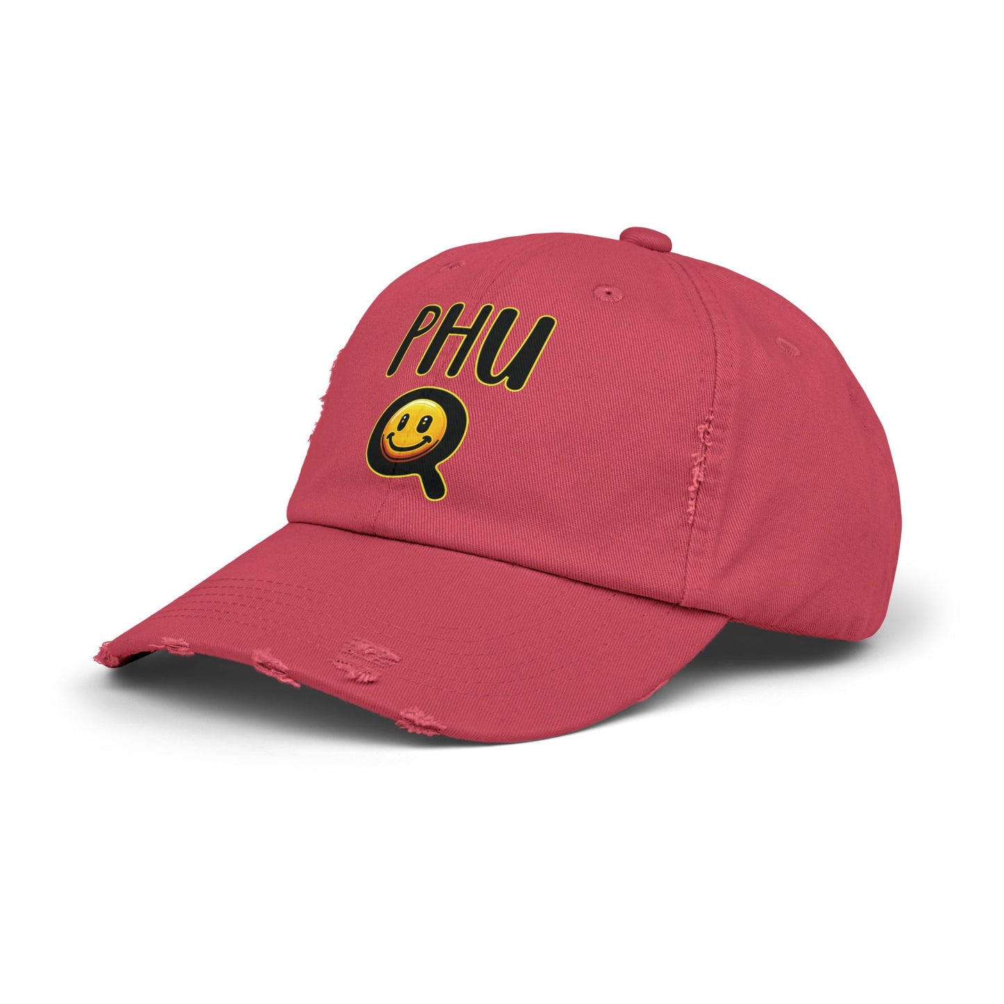 PHU Q Smiling Unisex Distressed Cap
