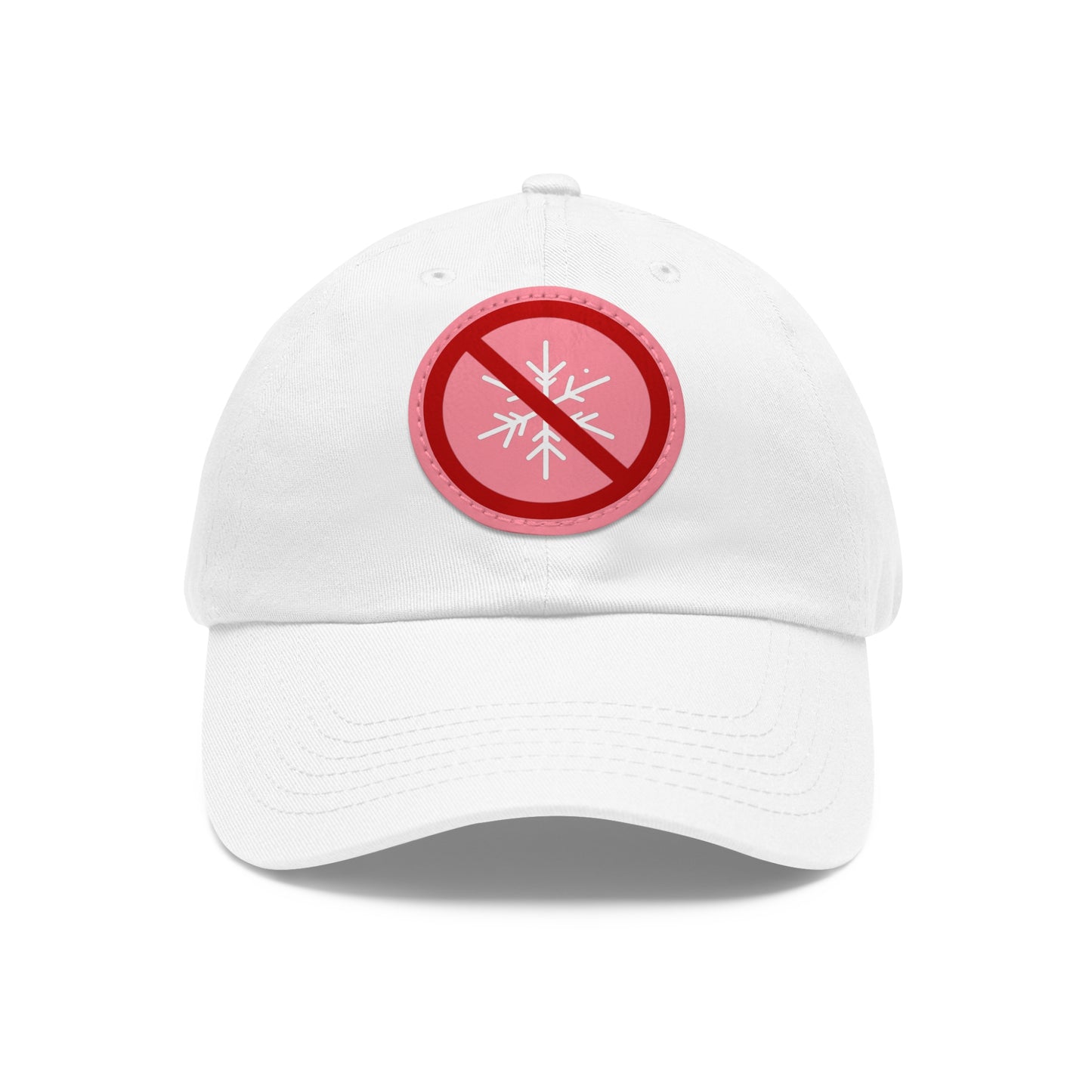 No Snowflakes Dad Hat with Leather Patch (Round)