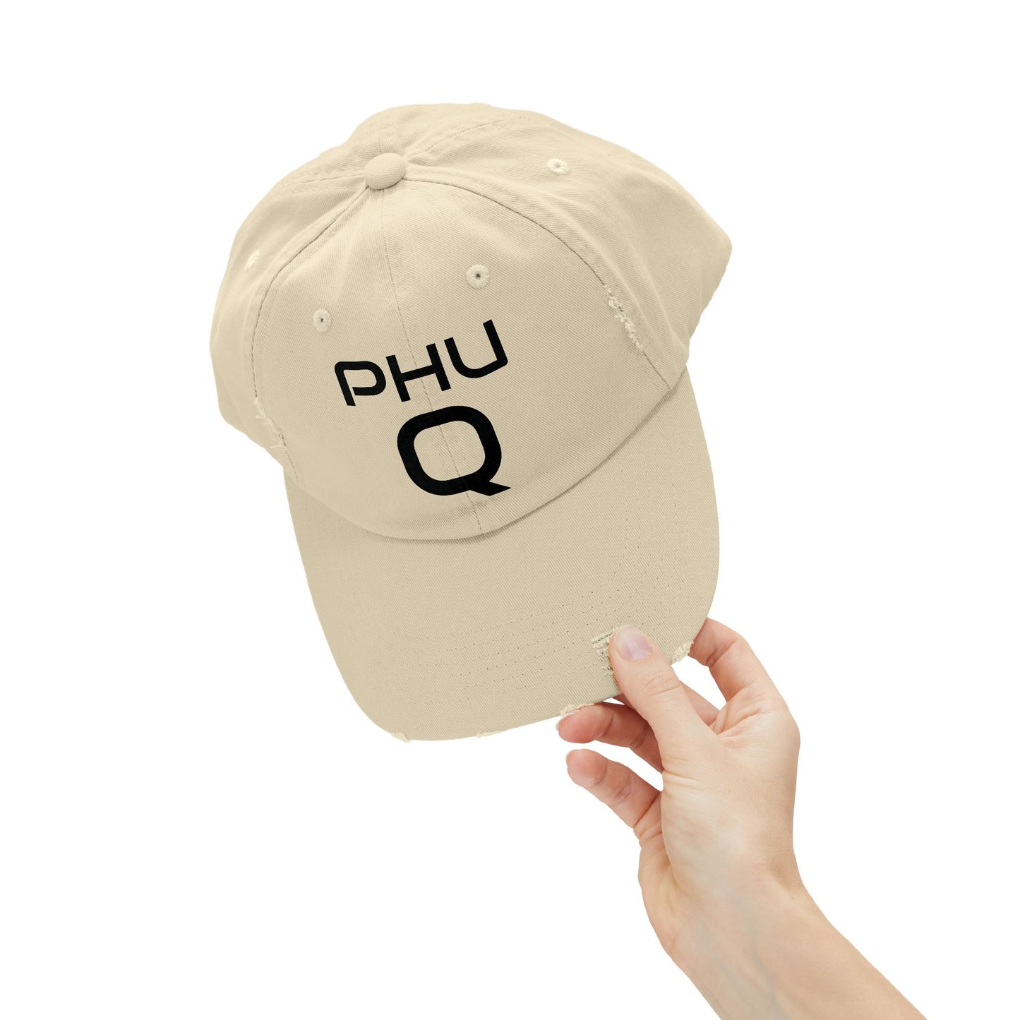 PHU Q Unisex Distressed Cap