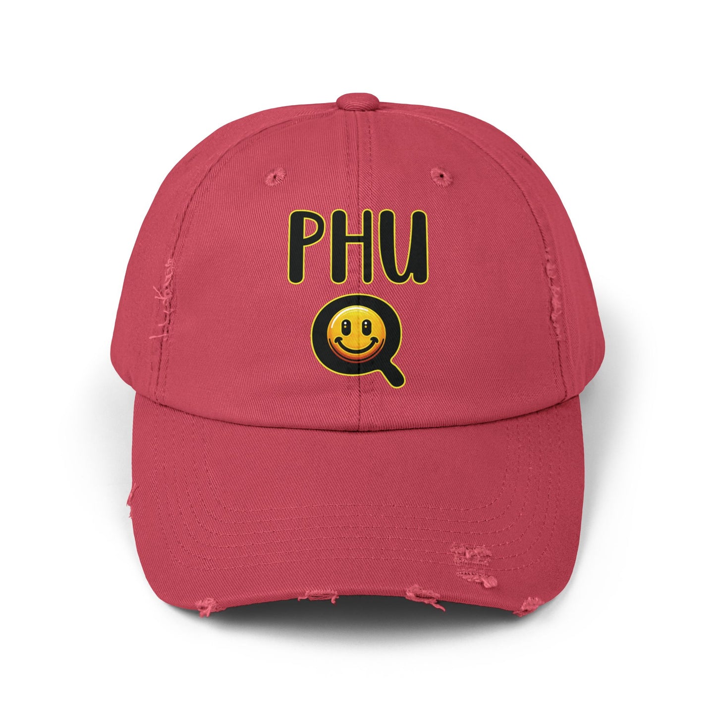 PHU Q Smiling Unisex Distressed Cap