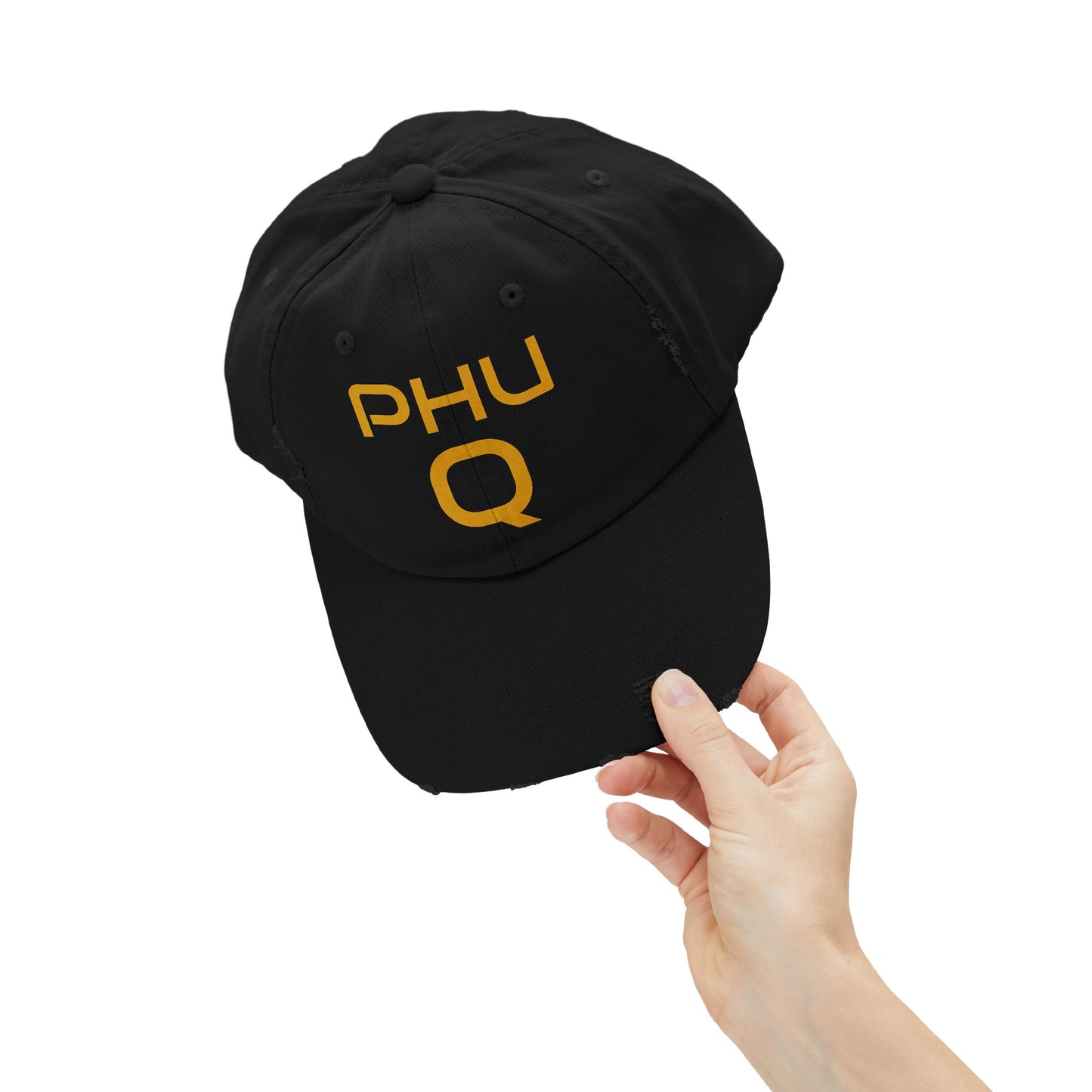 PHU Q Unisex Distressed Cap