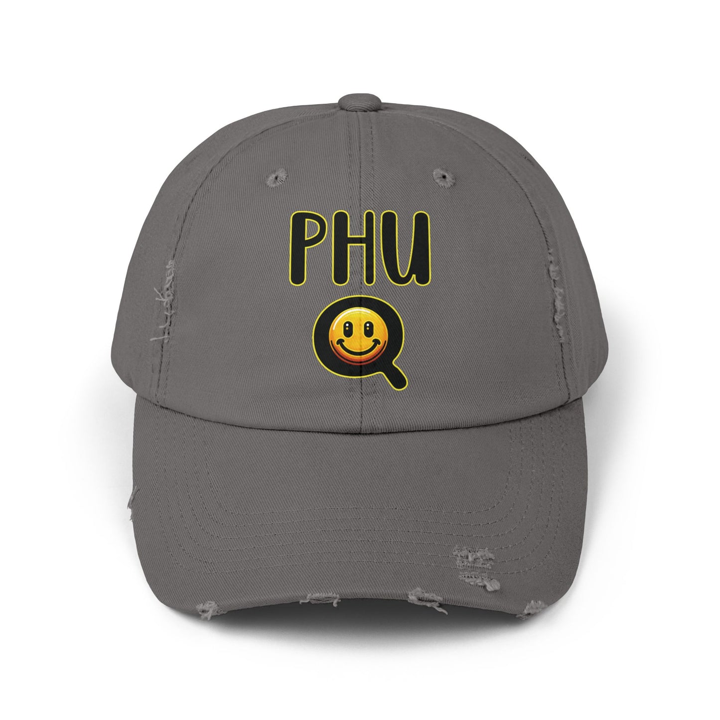 PHU Q Smiling Unisex Distressed Cap
