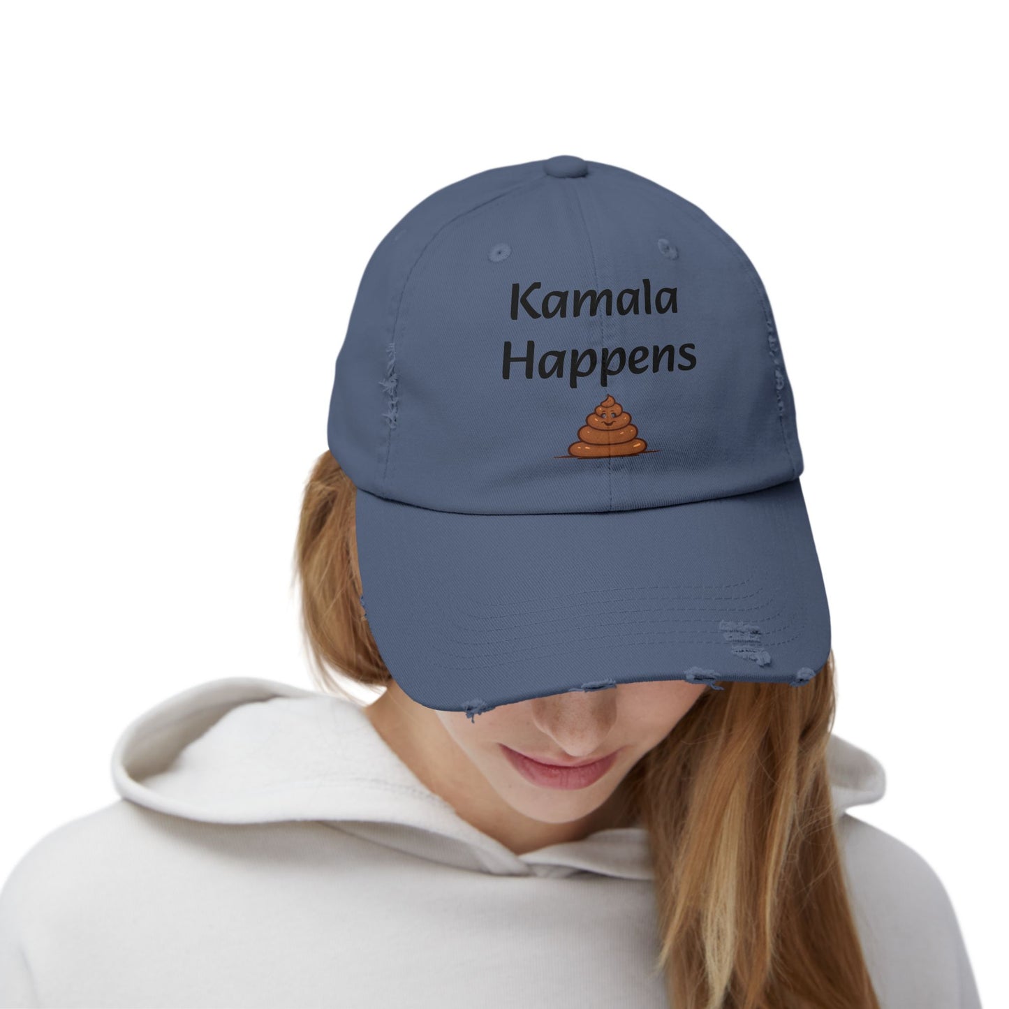 Kamala Happens Unisex Distressed Cap
