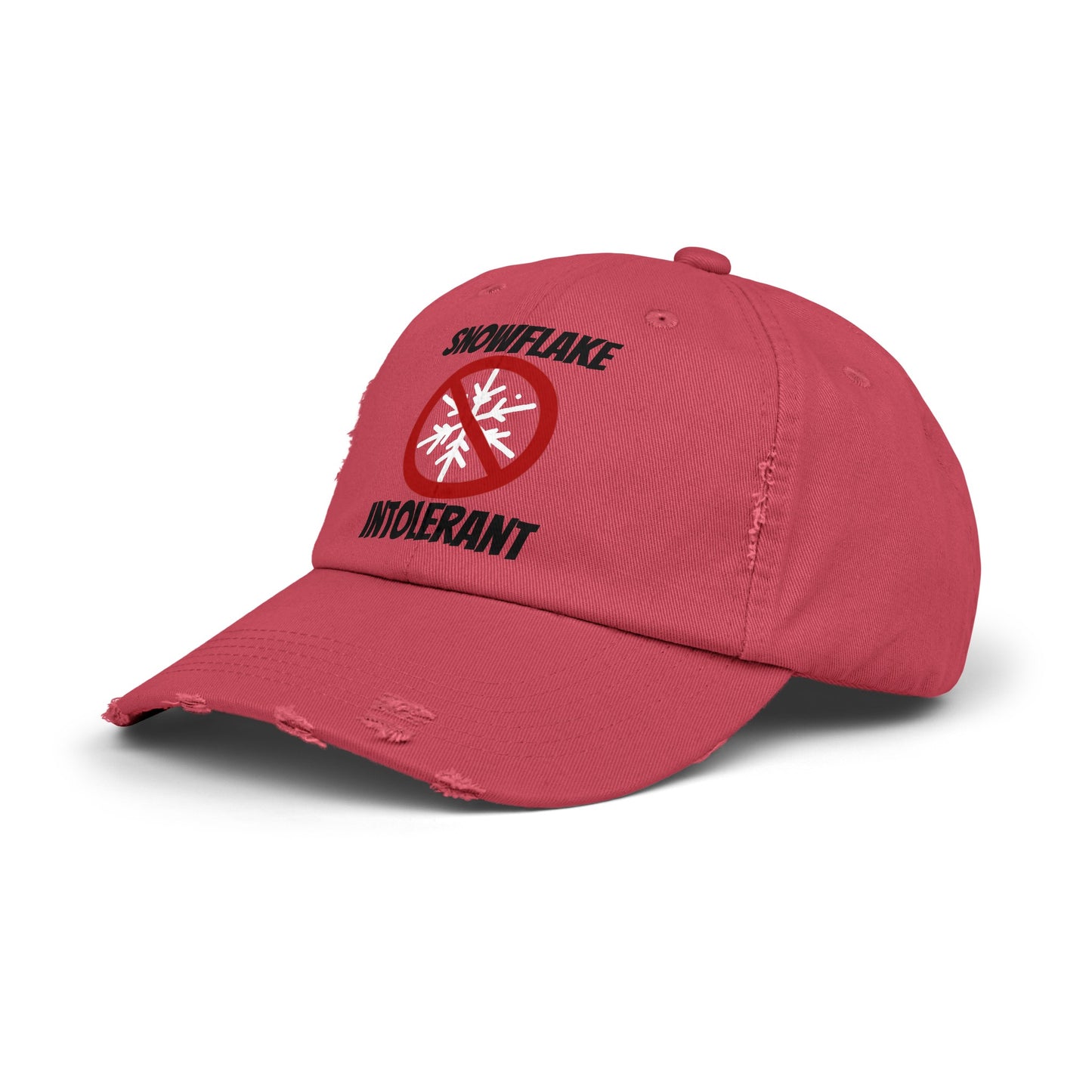 Snowflake Intolerant Unisex Distressed Cap