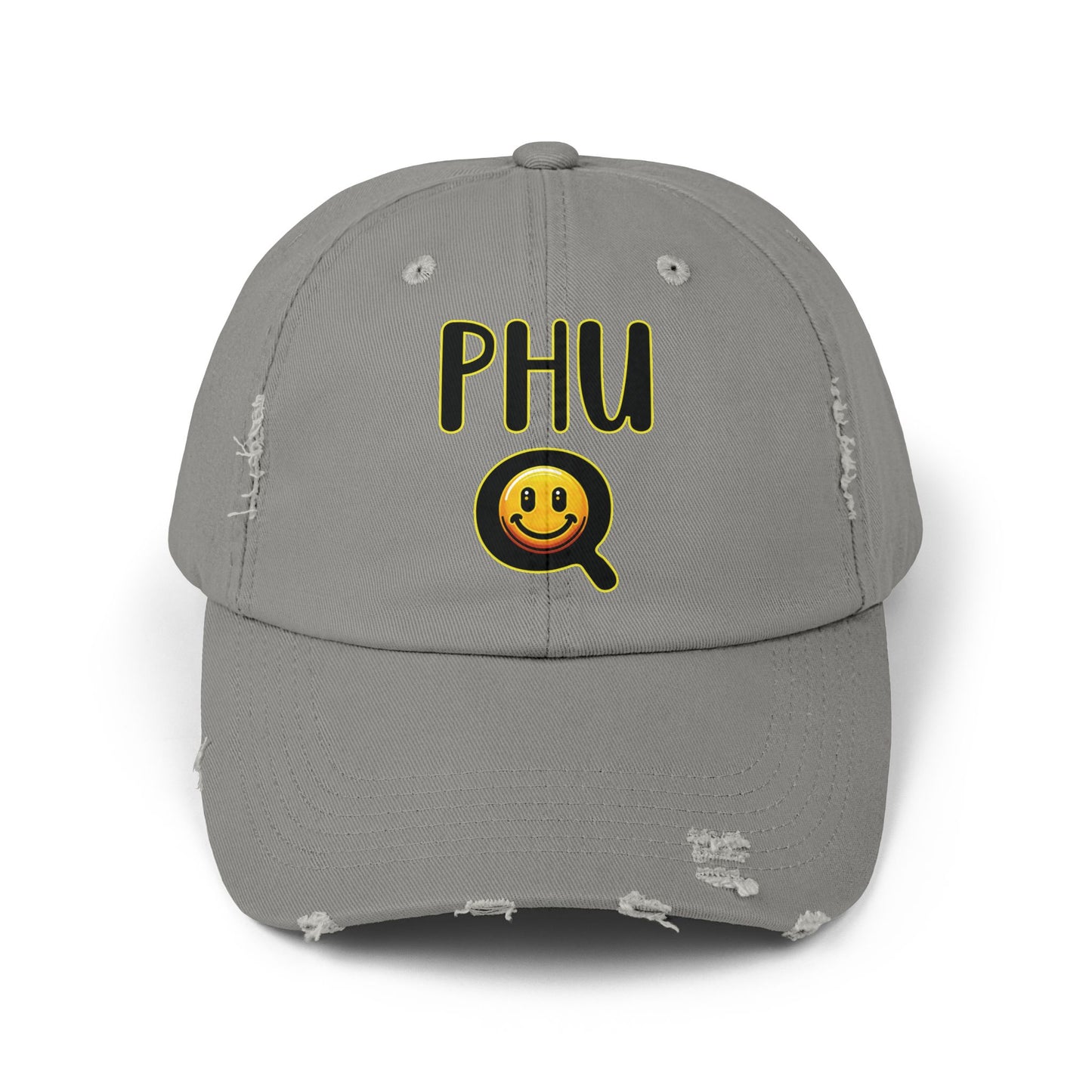 PHU Q Smiling Unisex Distressed Cap