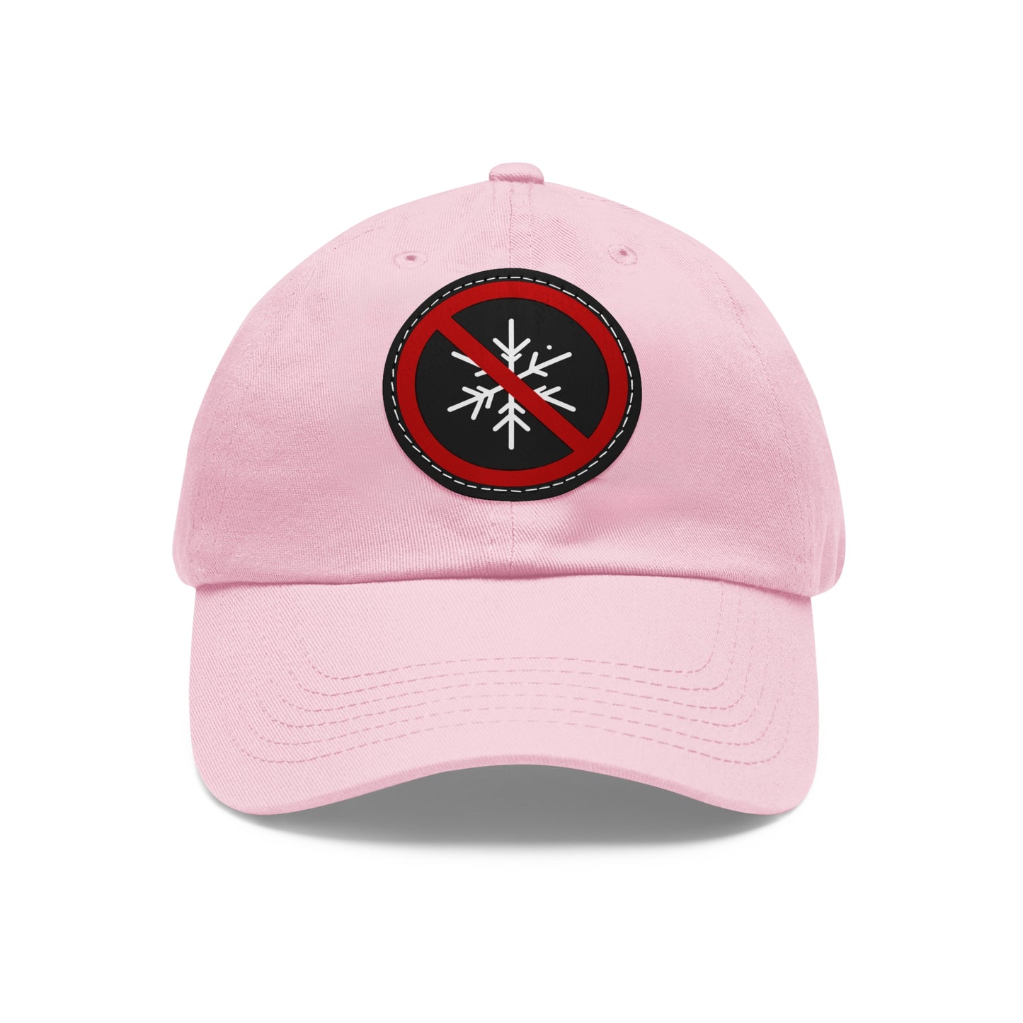No Snowflakes Dad Hat with Leather Patch (Round)
