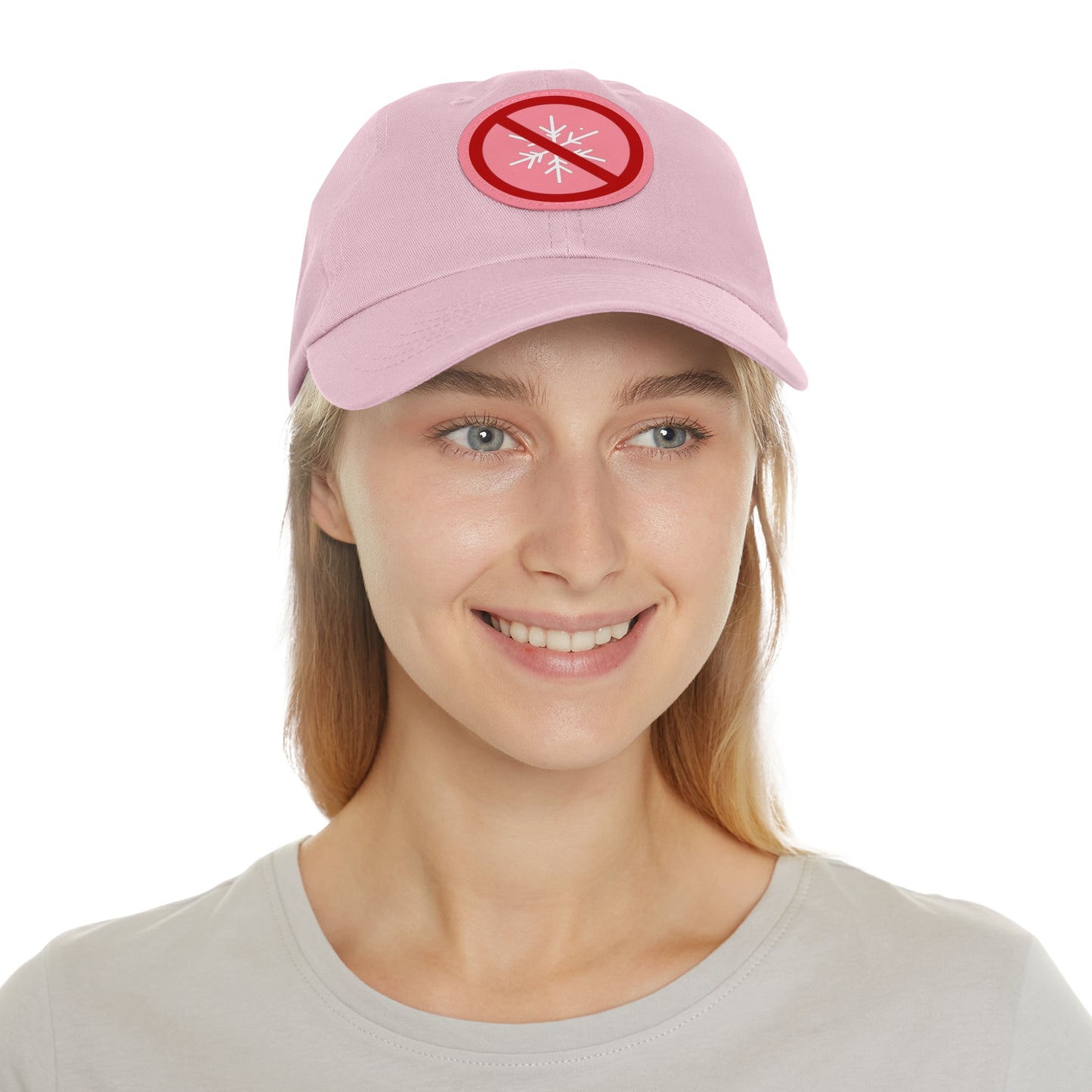 No Snowflakes Dad Hat with Leather Patch (Round)