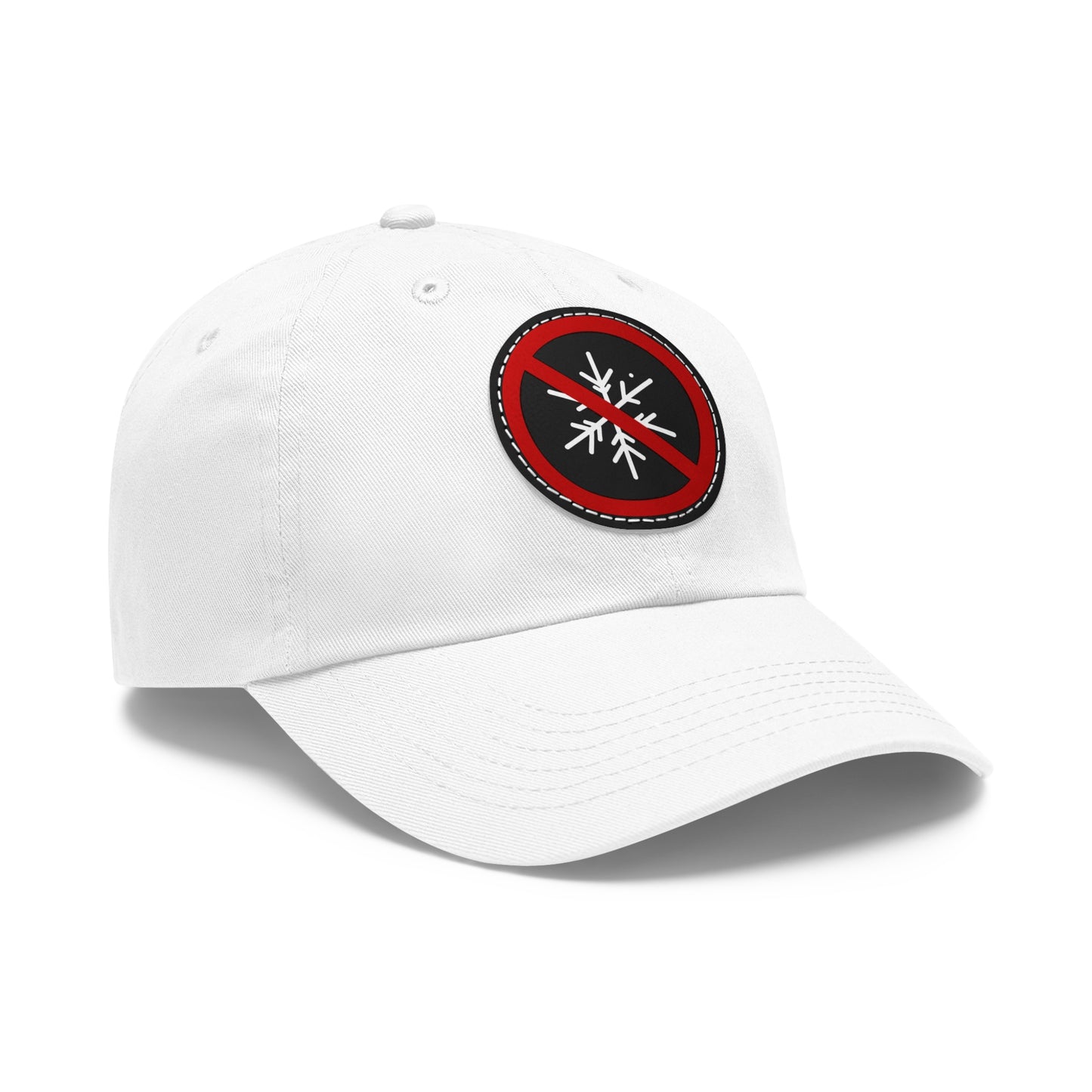 No Snowflakes Dad Hat with Leather Patch (Round)