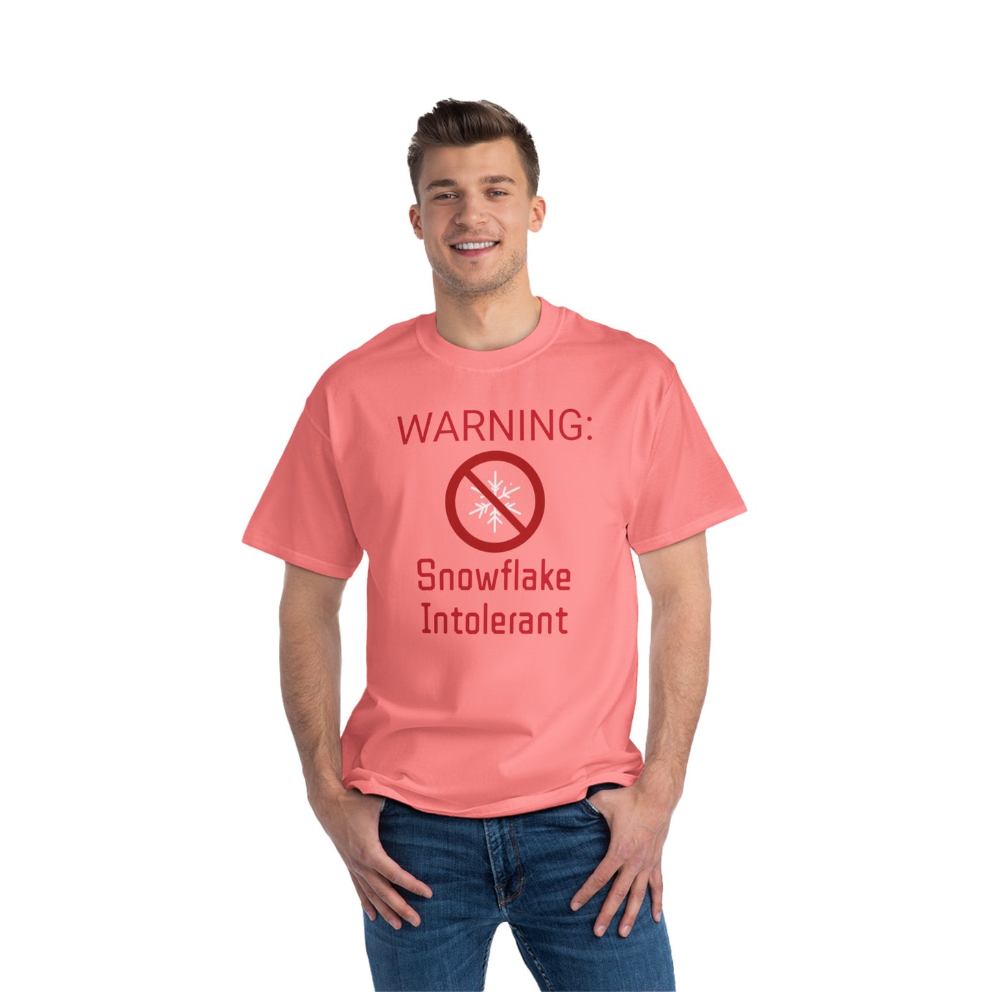 Warning Snowflake Intolerant Beefy-T® Short-Sleeve T-Shirt