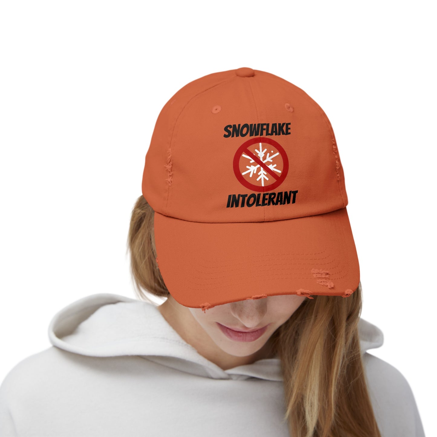 Snowflake Intolerant Unisex Distressed Cap