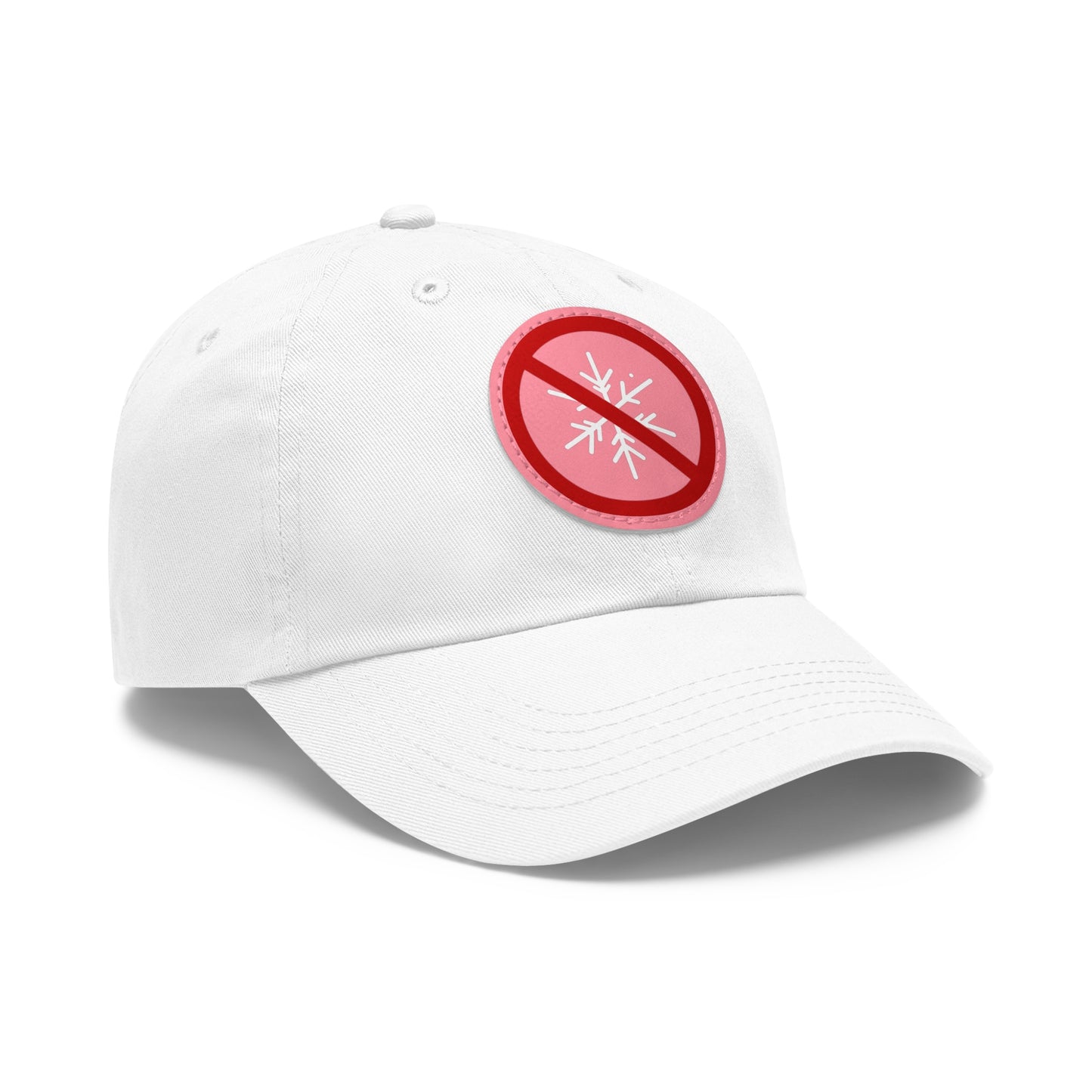 No Snowflakes Dad Hat with Leather Patch (Round)