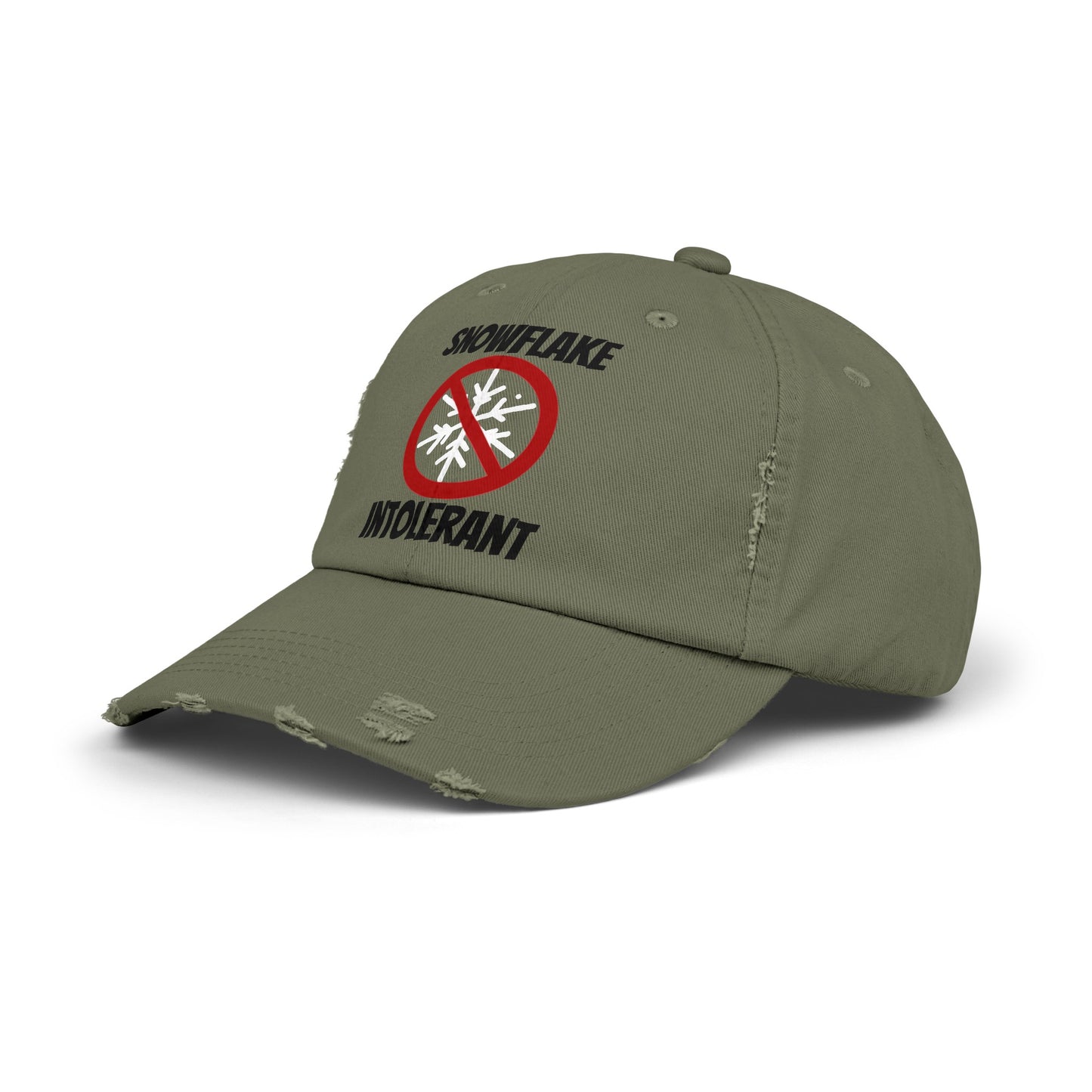 Snowflake Intolerant Unisex Distressed Cap