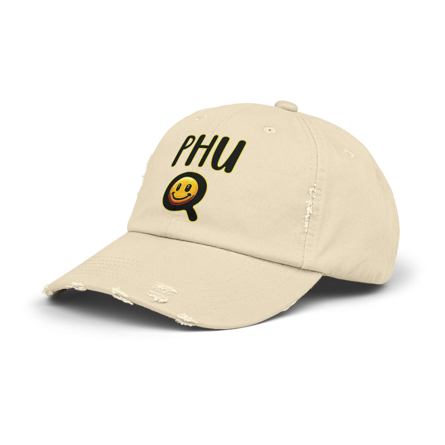 PHU Q Smiling Unisex Distressed Cap