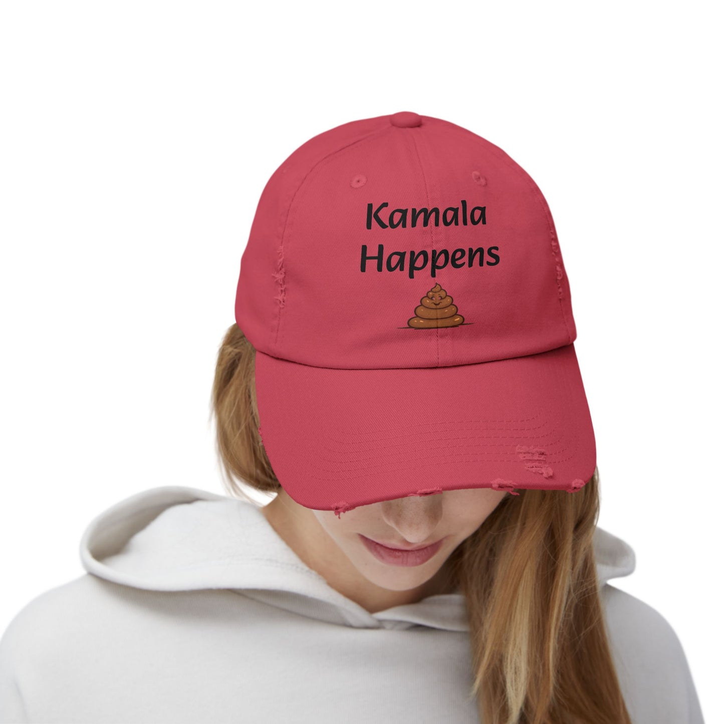 Kamala Happens Unisex Distressed Cap
