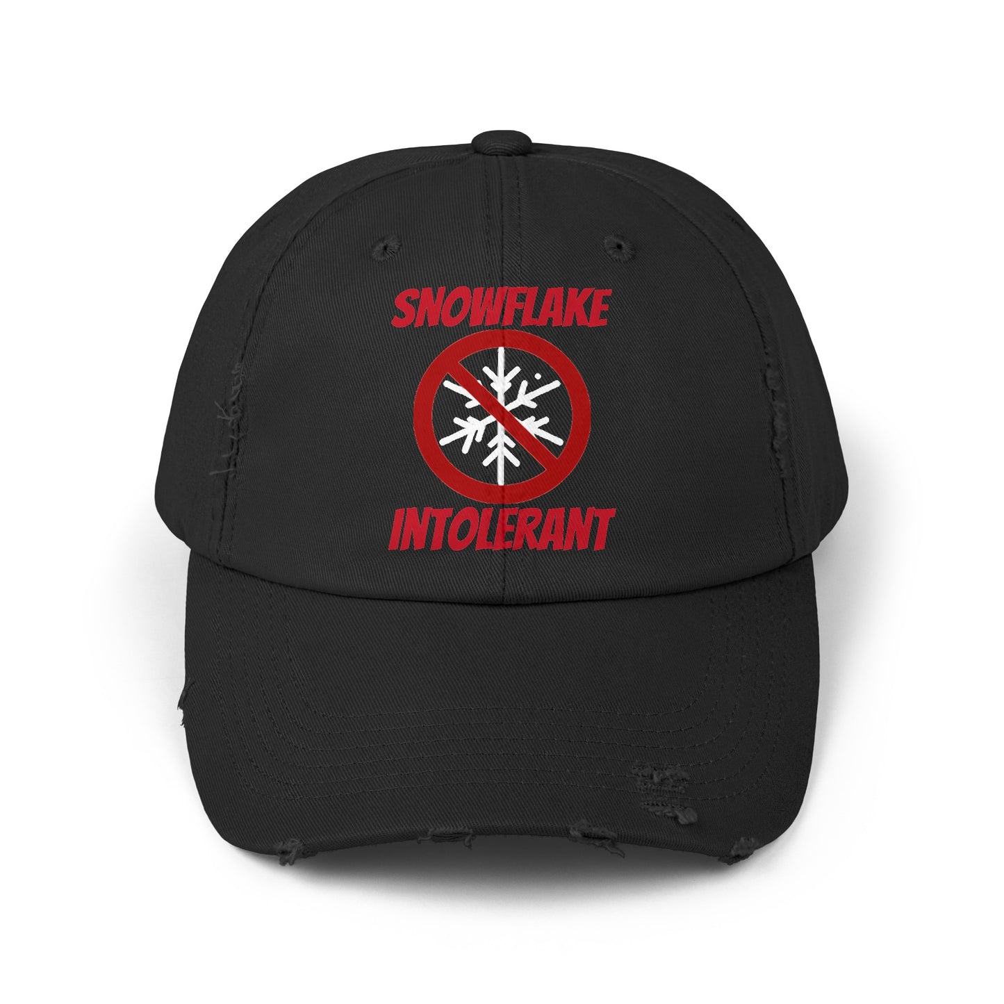 Snowflake Intolerant Unisex Distressed Cap