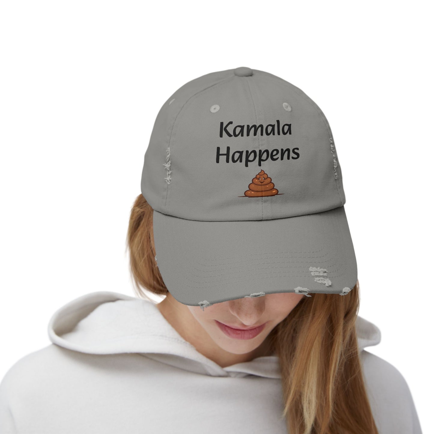 Kamala Happens Unisex Distressed Cap