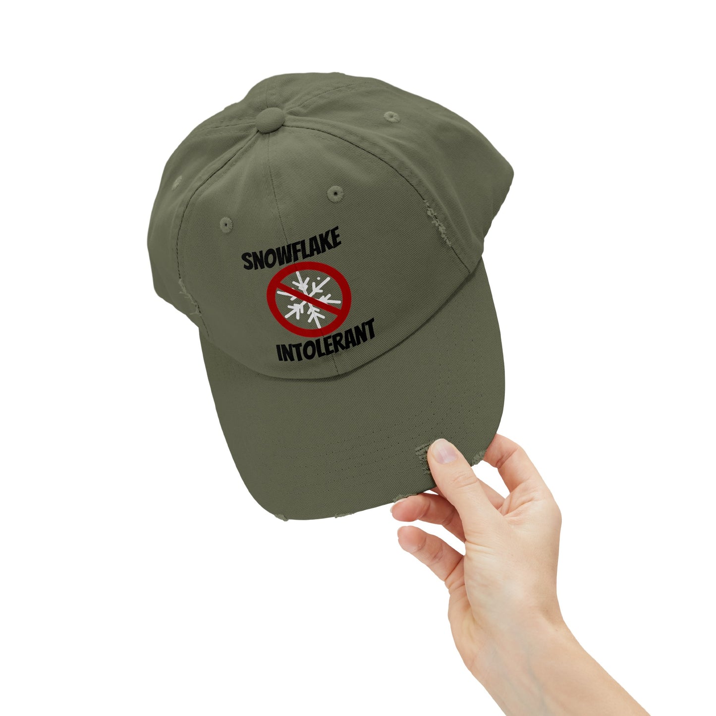 Snowflake Intolerant Unisex Distressed Cap