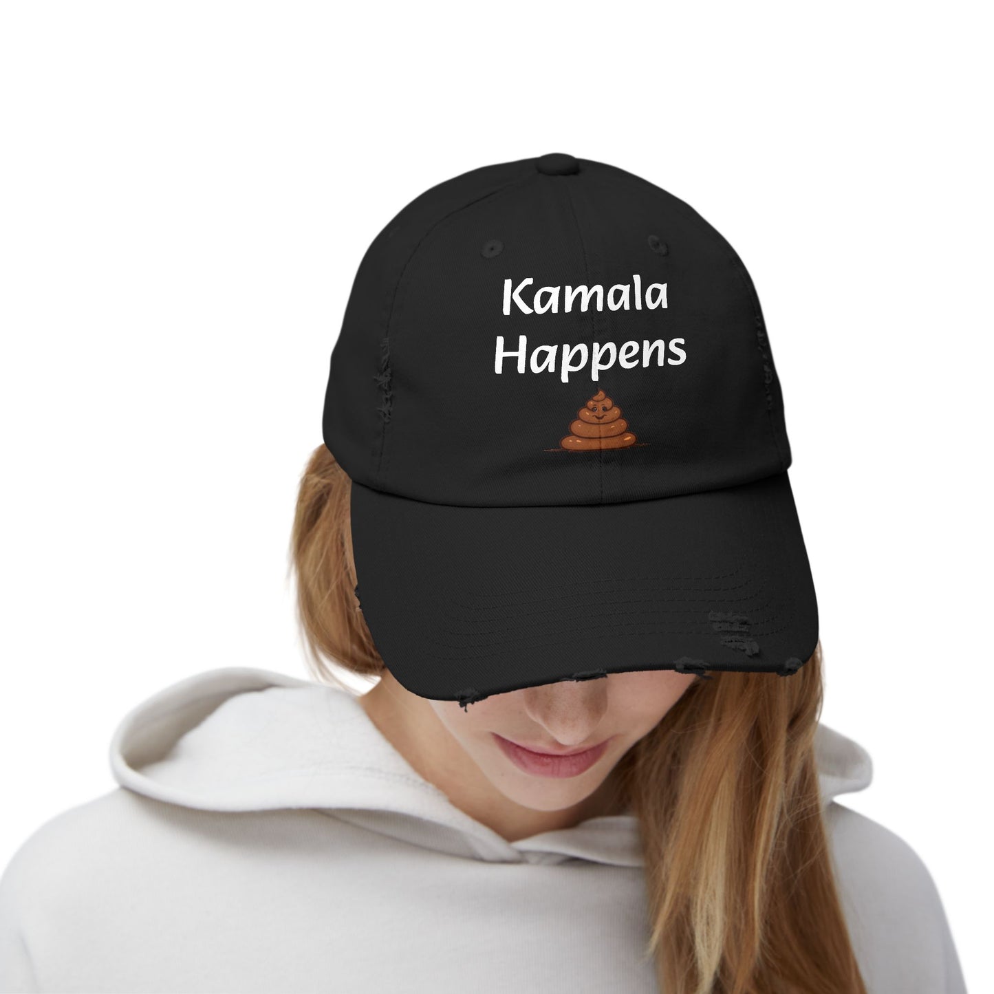 Kamala Happens Unisex Distressed Cap
