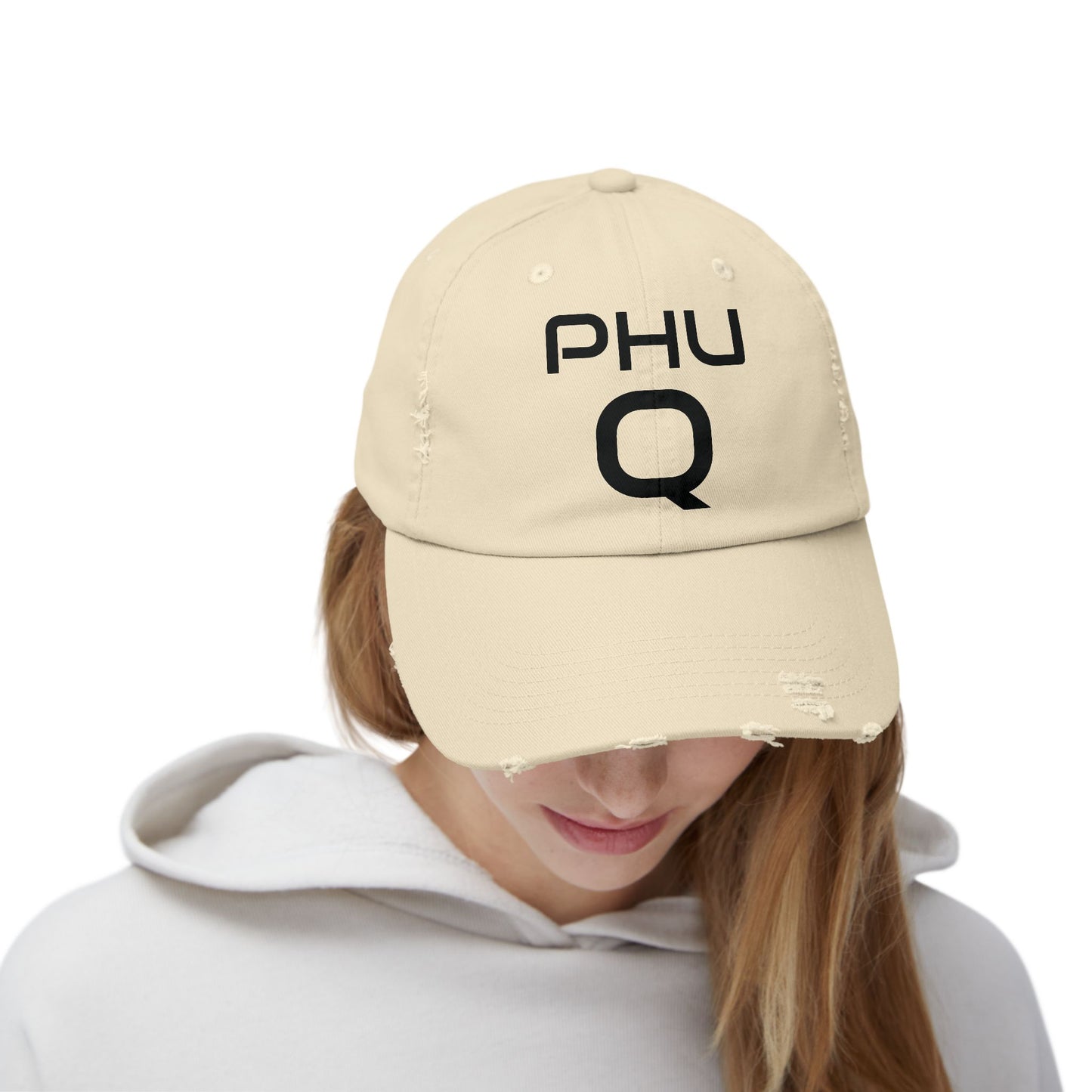 PHU Q Unisex Distressed Cap