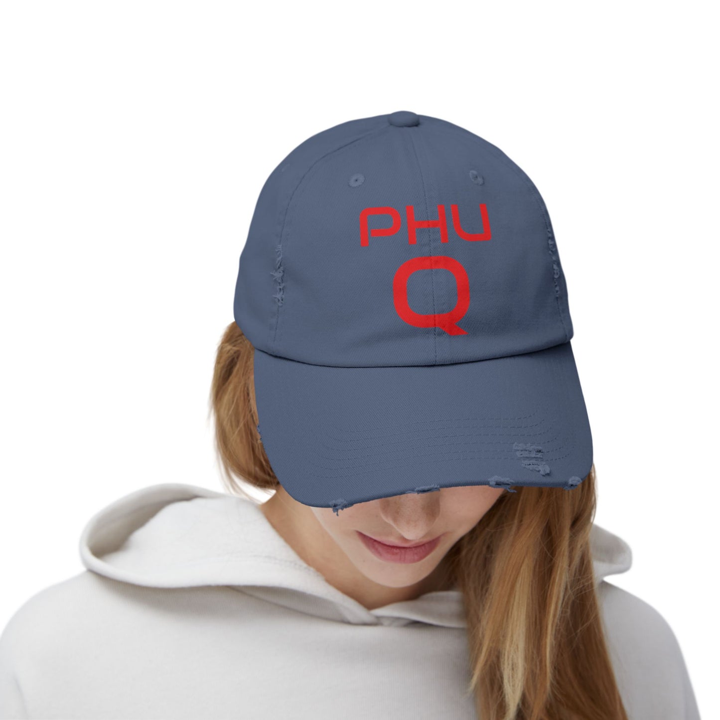 PHU Q Unisex Distressed Cap