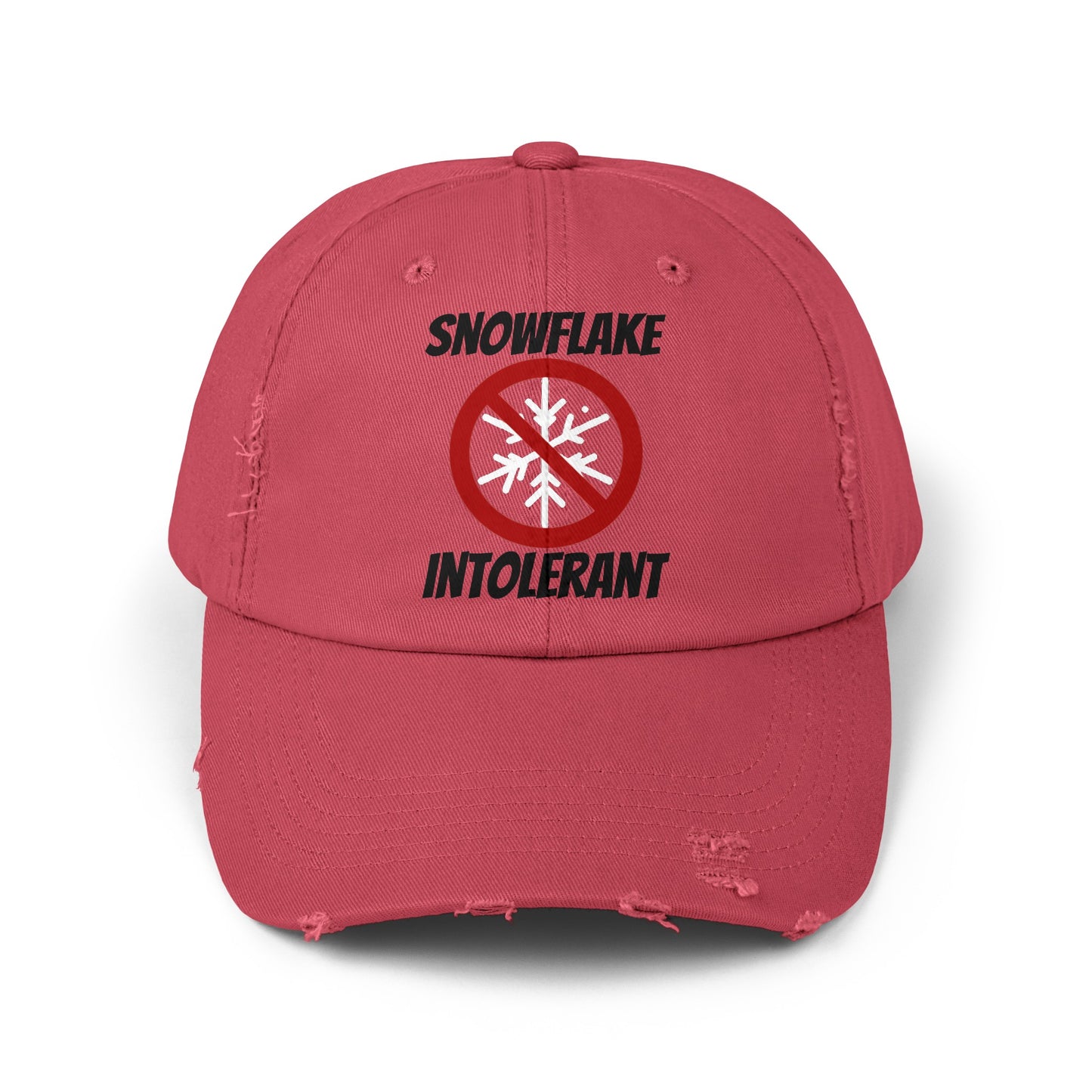 Snowflake Intolerant Unisex Distressed Cap