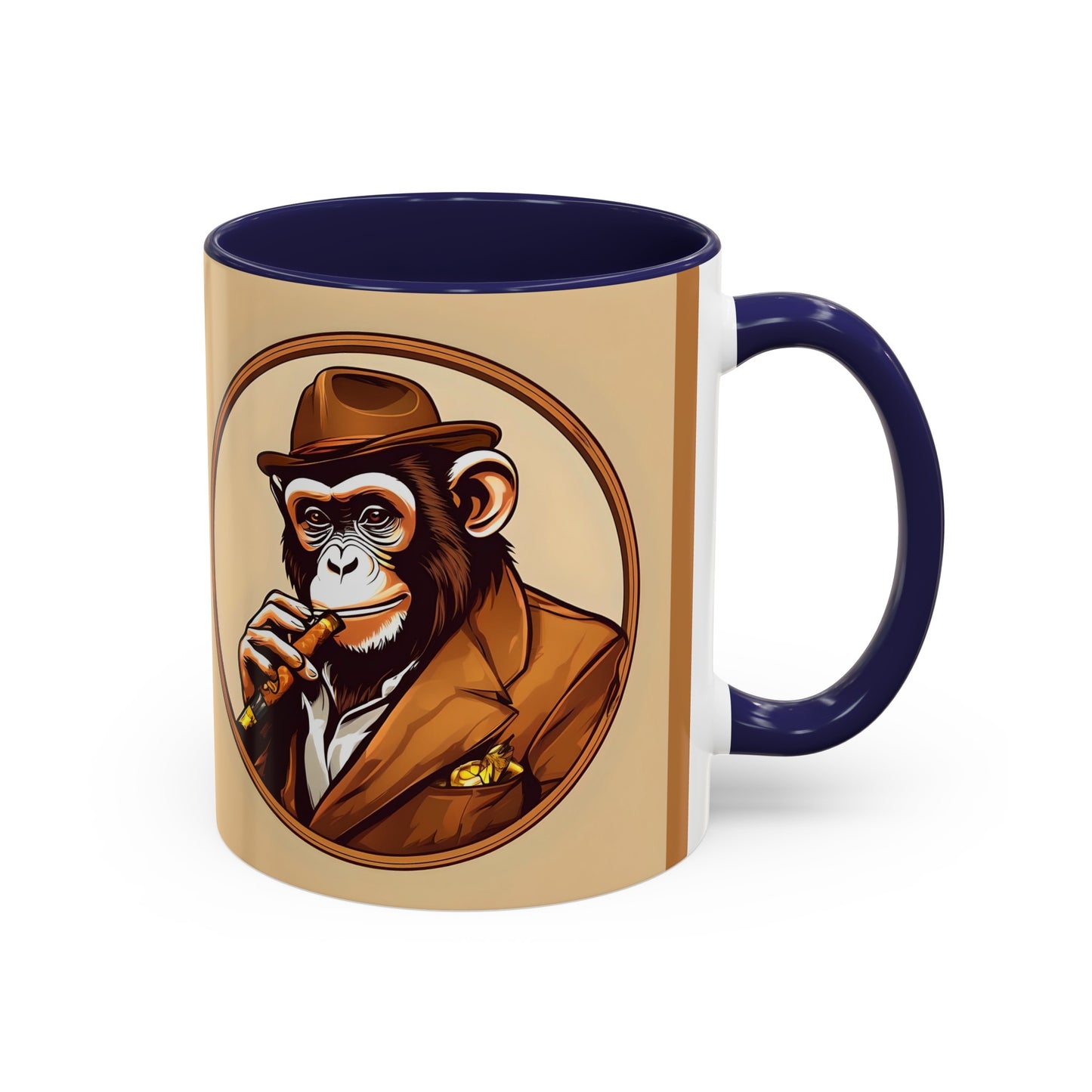 Cigar Monkey Accent Coffee Mug, 11oz