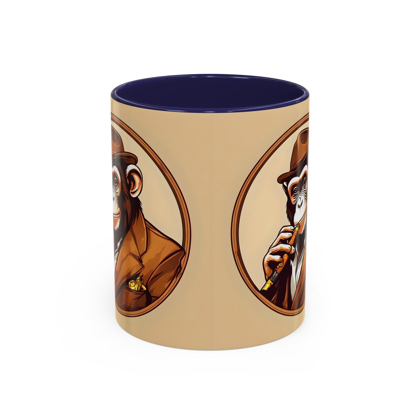 Cigar Monkey Accent Coffee Mug, 11oz