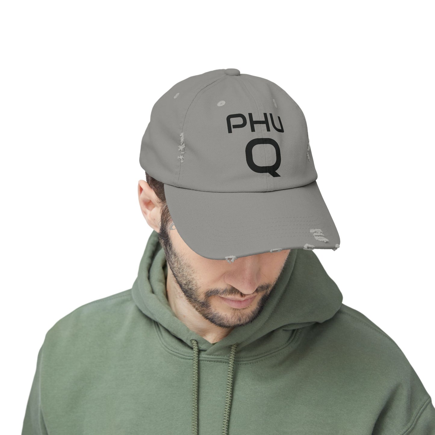 PHU Q Unisex Distressed Cap