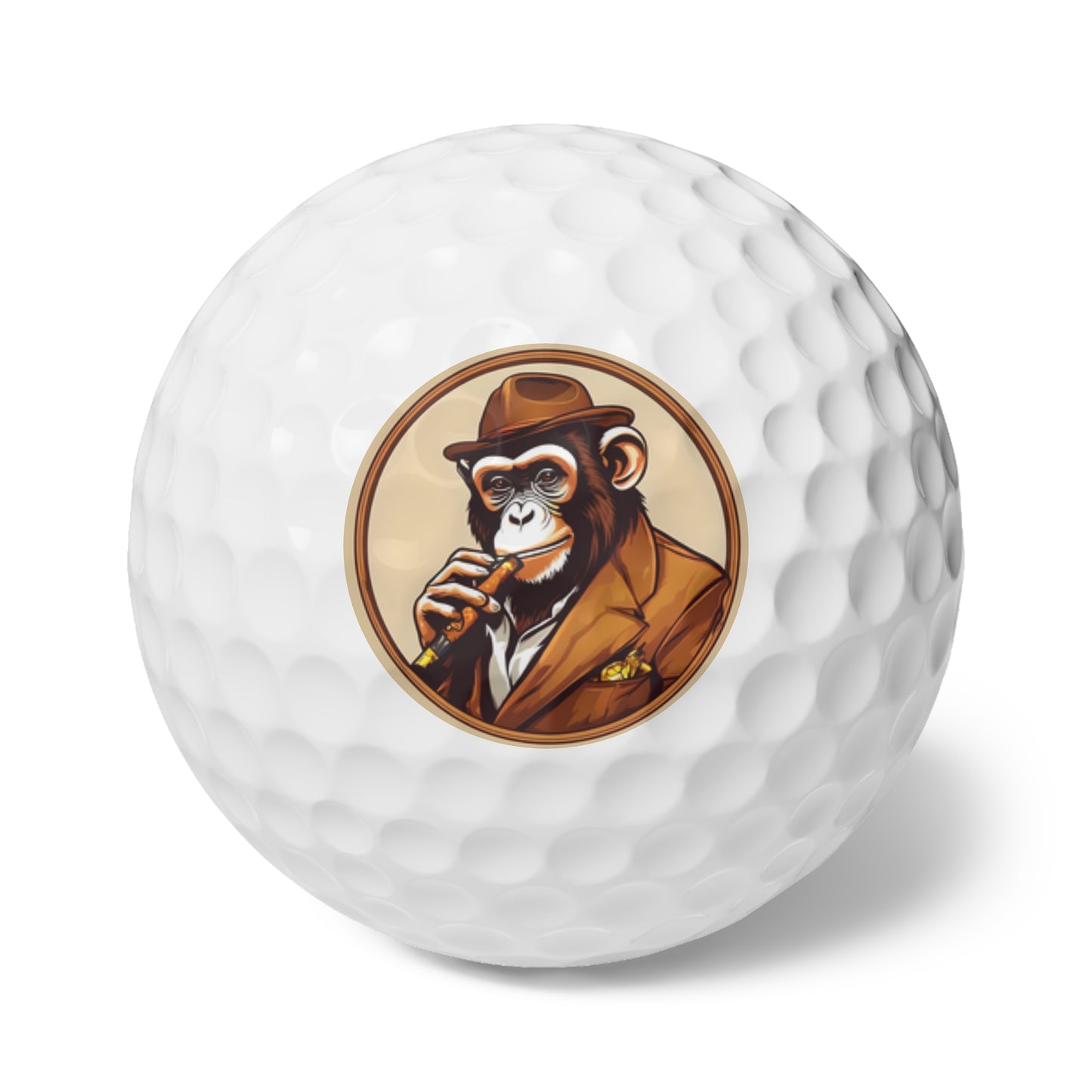 Cigar Monkey Golf Balls, 6pcs