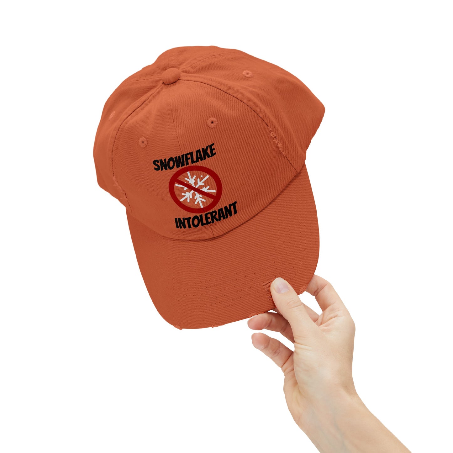 Snowflake Intolerant Unisex Distressed Cap